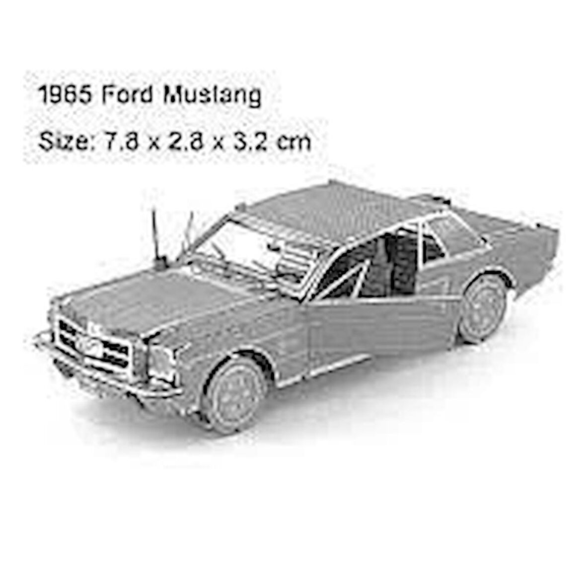 1965 FORD MUSTANG 3D Metal Maket Bulmaca Puzzle modeli kitleri DIY lazer kesim 14+ Yaş 56+ parça