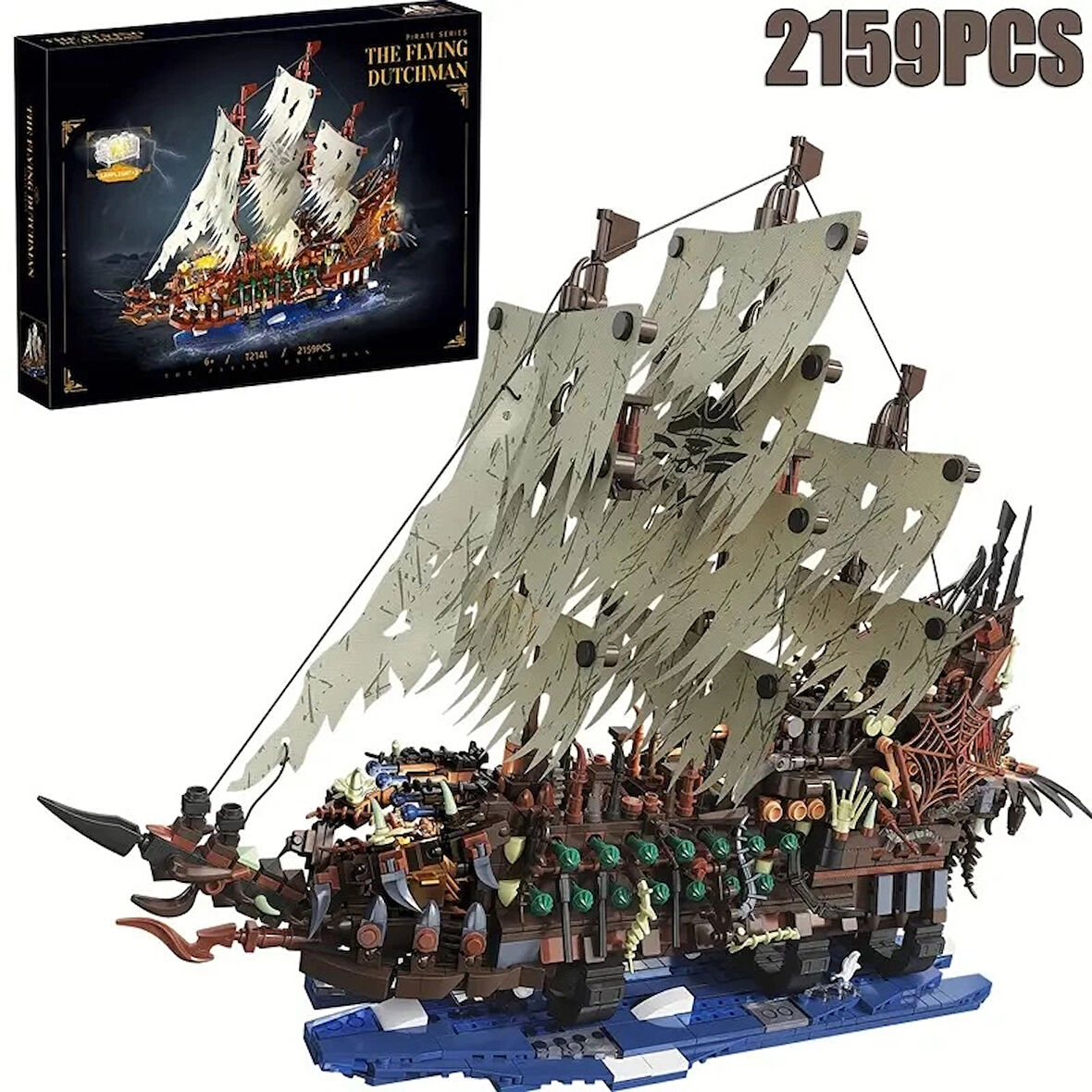 Korsan Gemisi Yapı Blokları Seti 2159 Parça Klasik Minyatür Model Kiti Yetişkinler İçin Mükemmel Hediye