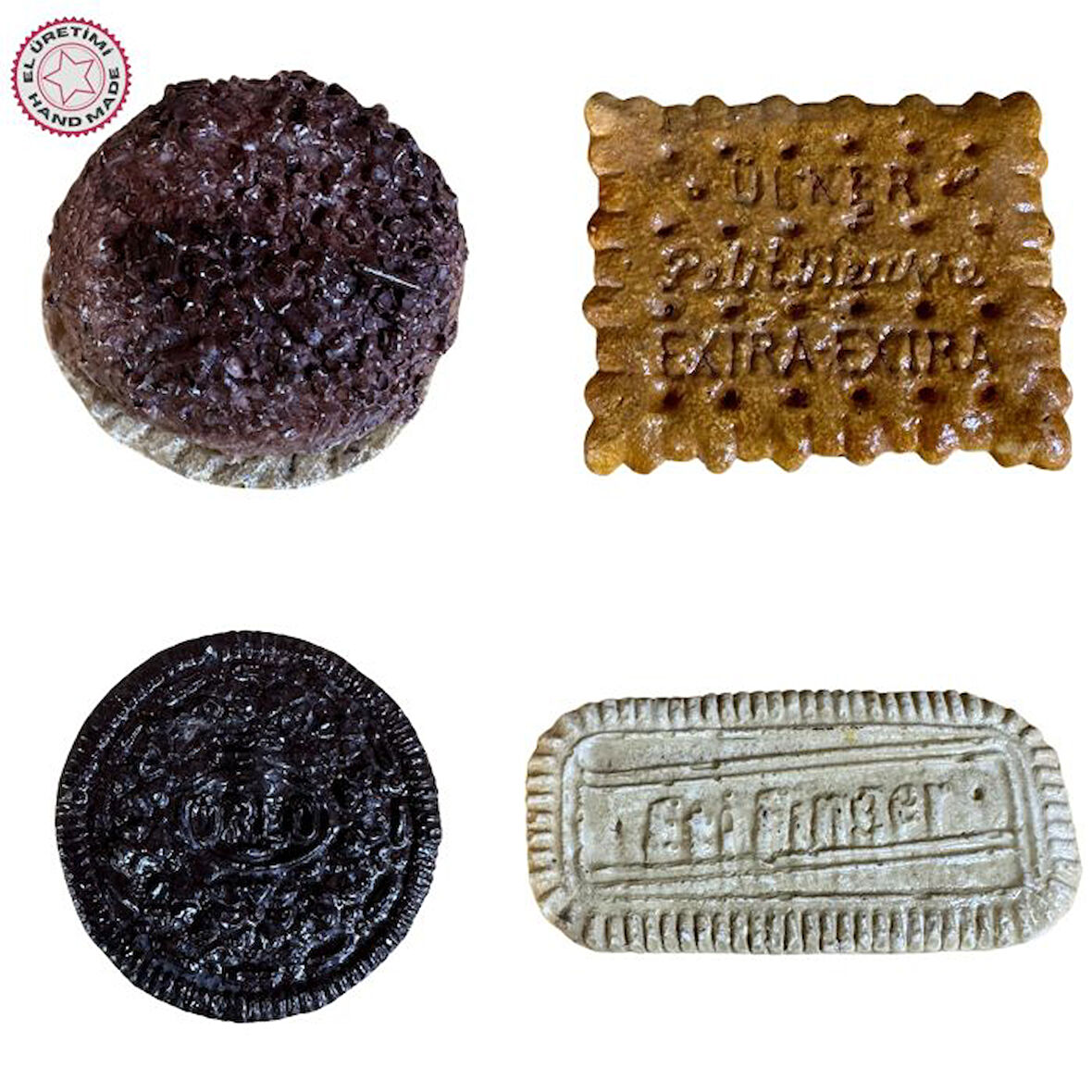 Uretti - Pınar 2572 7112 El Yapımı 4'lü Tematik Minyatür Yiyecek Magnet