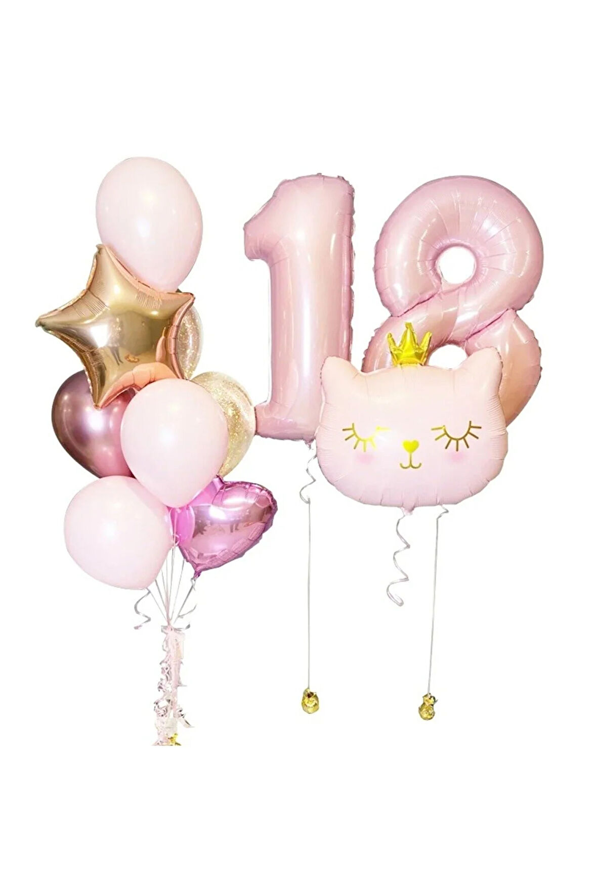 KEDİ KONSEPTLİ 18 YAŞ BALON SET