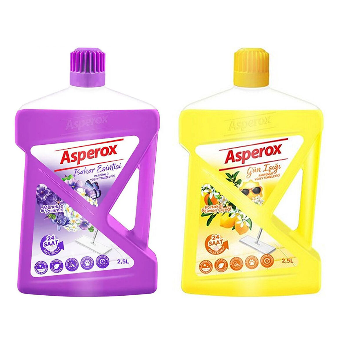 Asperox Yüzey Temizleyici 2500 ml Bahar ve Gün Işığı 2 li Set