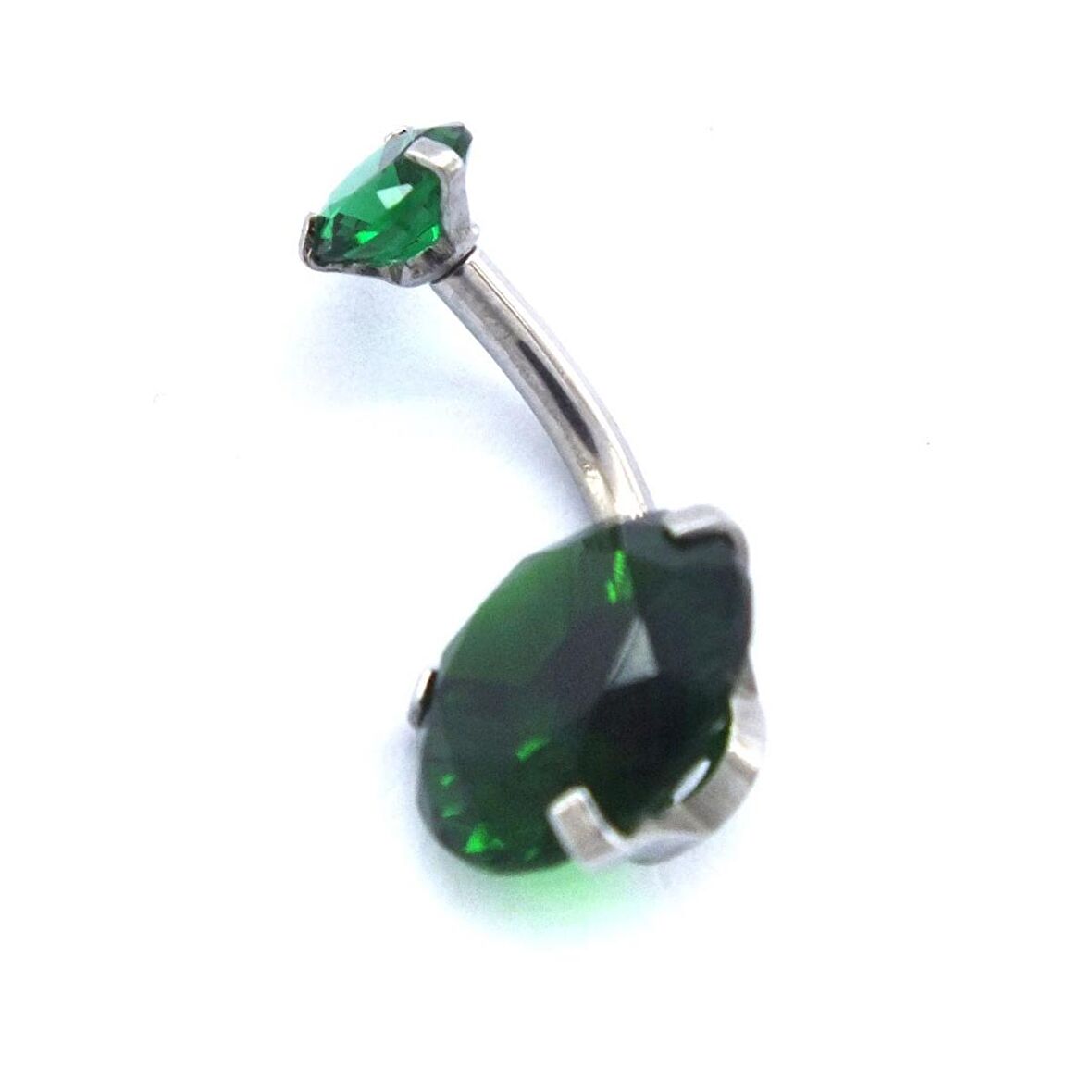 FerizZ 316L Çelik Yeşil Zirkon Taşlı Piercing PRC-114