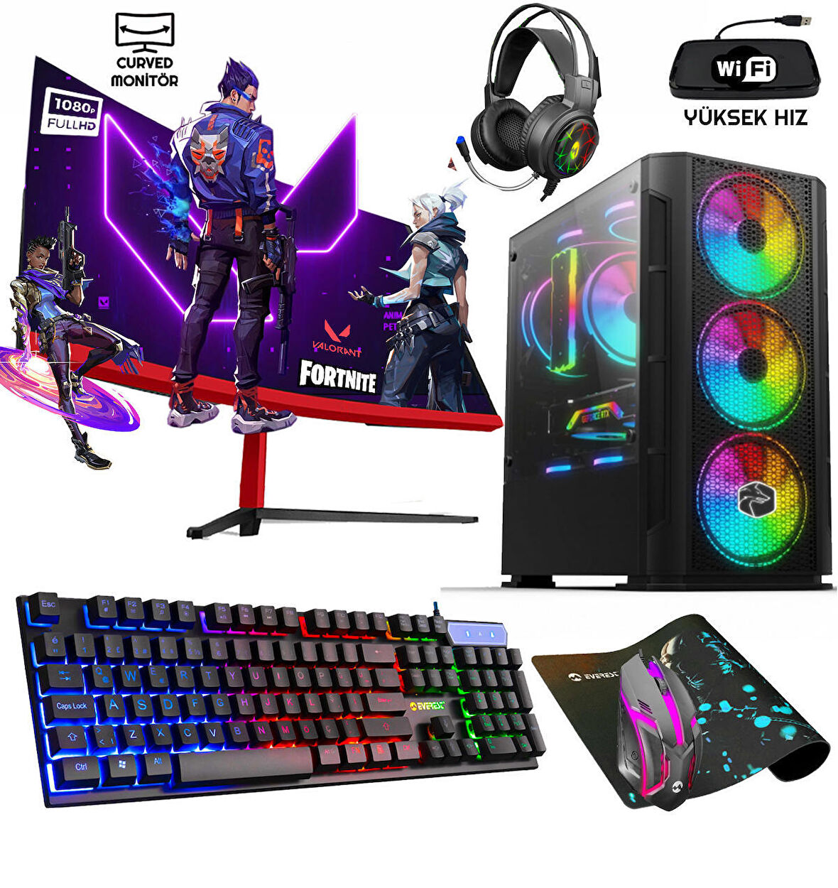 Biggamex ZP48 Intel i5 3470 16 GB DDR3 RAM 256 GB SSD NVIDIA GeForce GTX 1050 Ti FreeDos Masaüstü Bilgisayar 