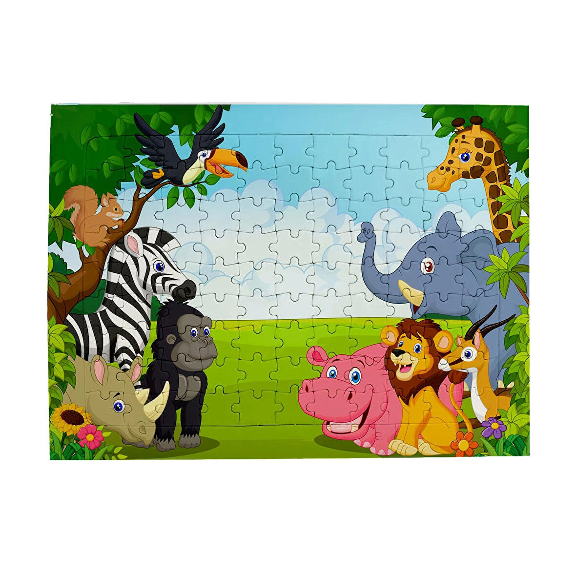 Safari Çocuk İçin 99 Parça Puzzle Yapboz