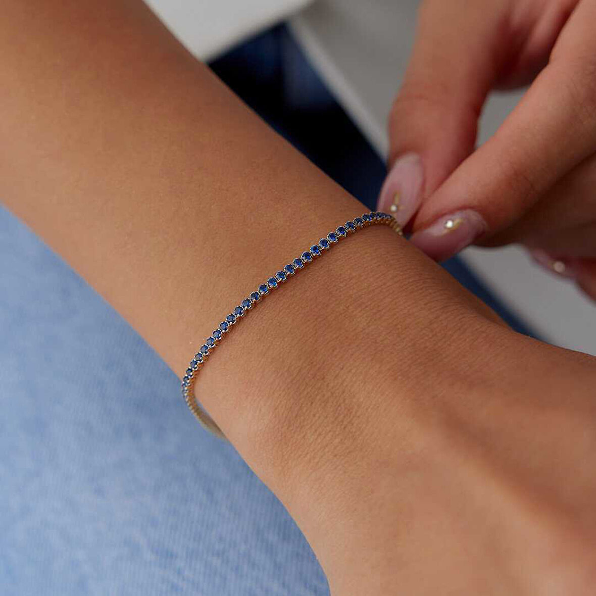 Lacivert Su Yolu Bileklik