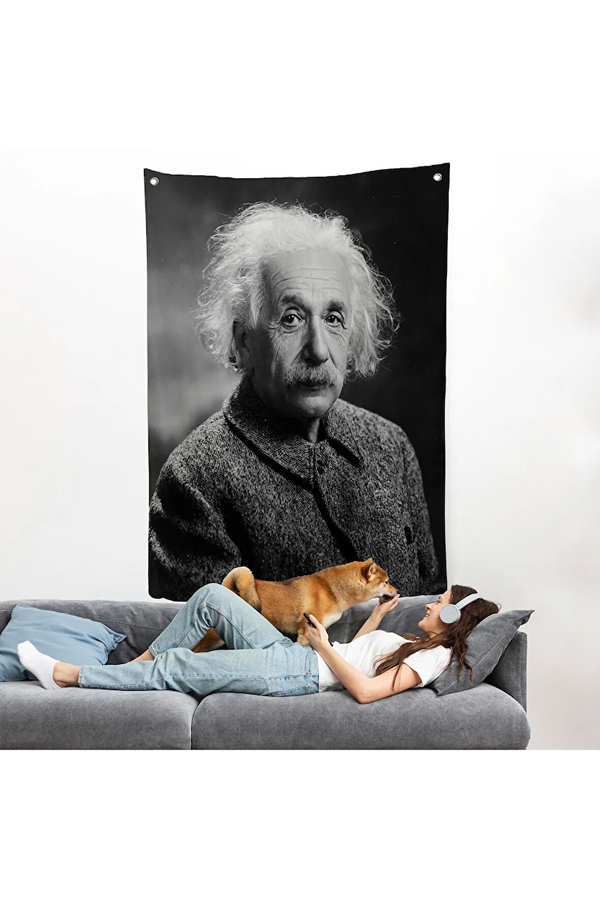 Albert Einstein Duvar Örtüsü-7845