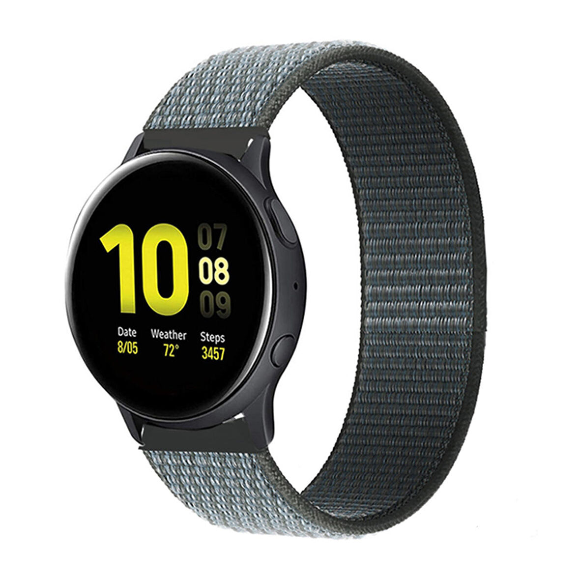 Megafox Samsung Galaxy Watch 46mm 22mm Uyumlu Hasır Kordon Spor Örgü İşlemeli Yumuşak Kayış