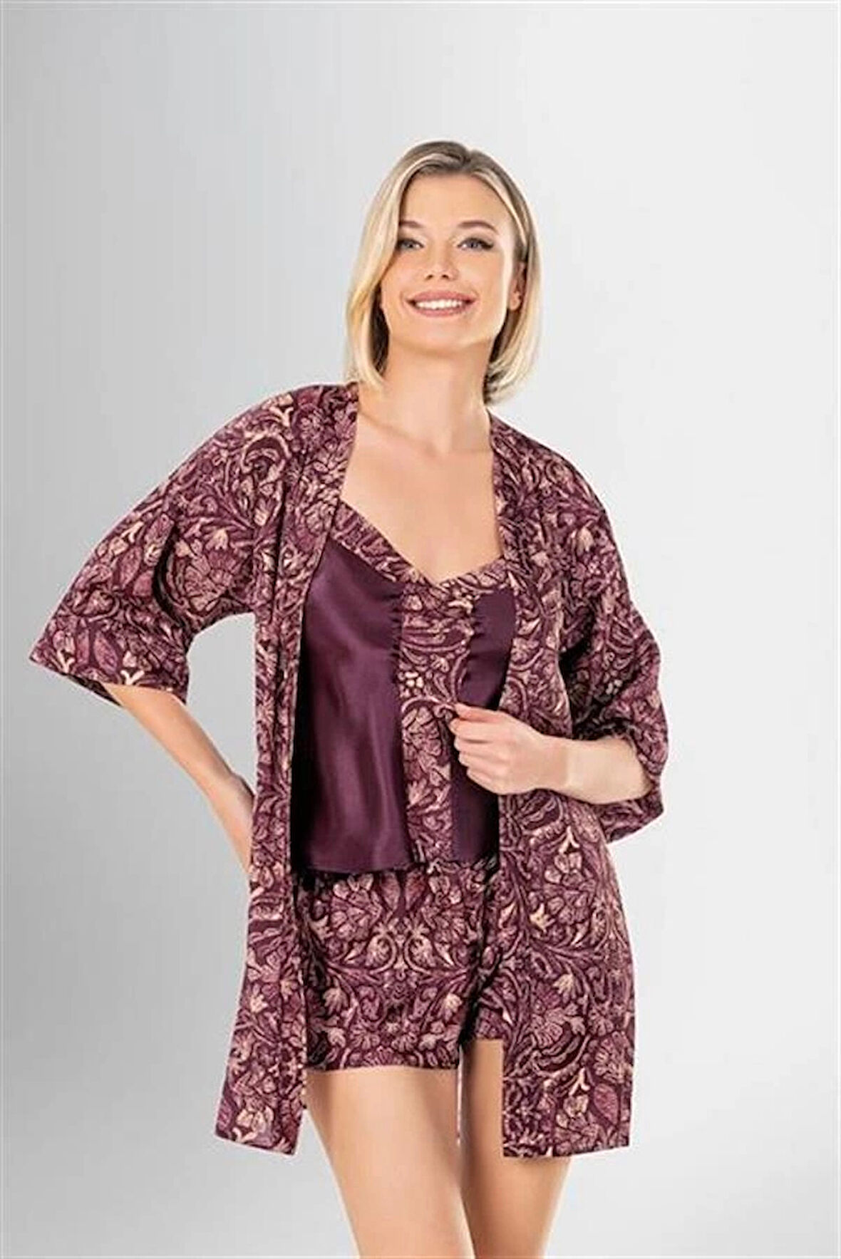 Amora Secret 3'lü Şort Takımı Desenli