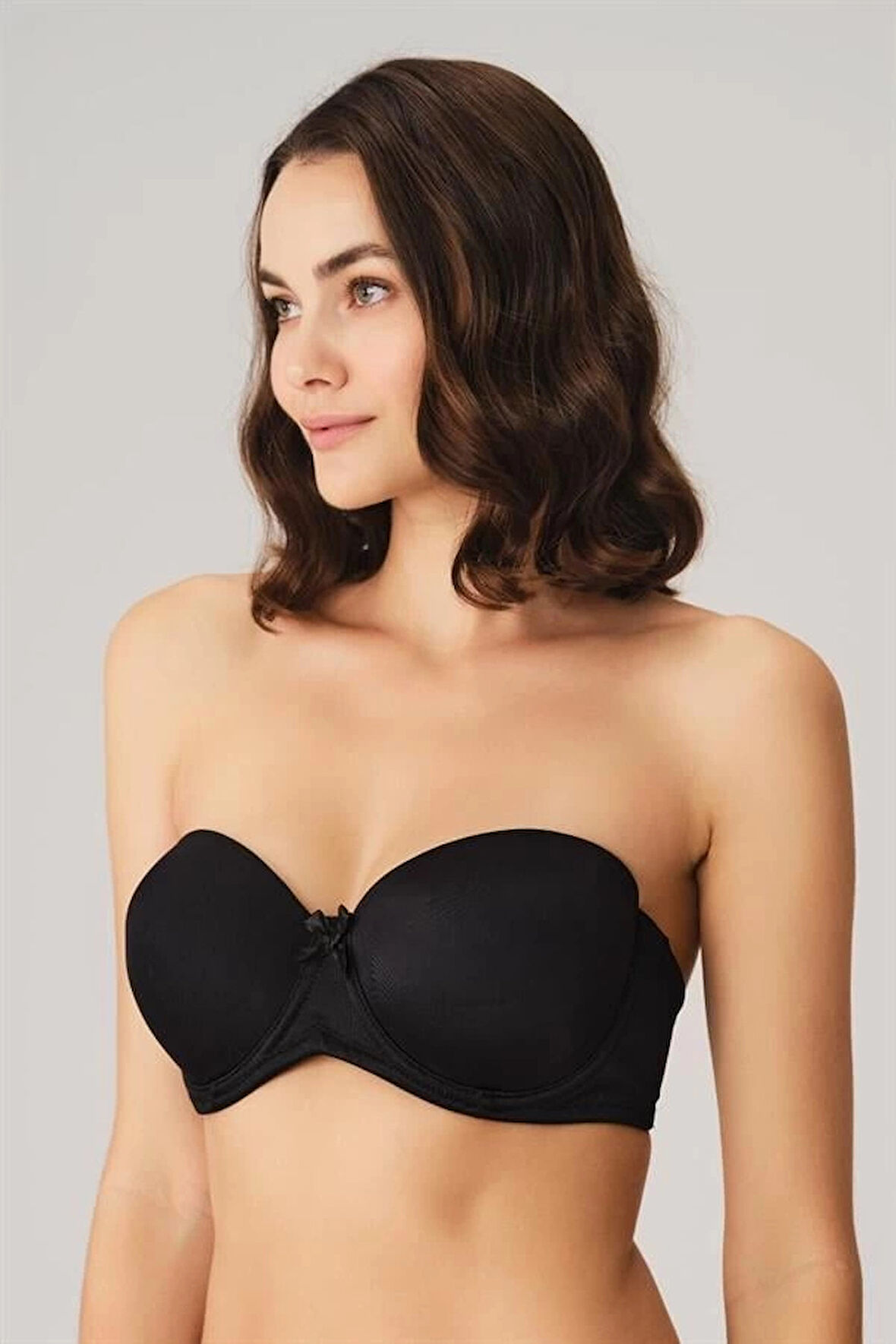 Amora Secret Balenli Desteksiz Dolgusuz Askısız Straplez Yumuşak Süngerli Günlük Klasik T-Shirt Sütyeni