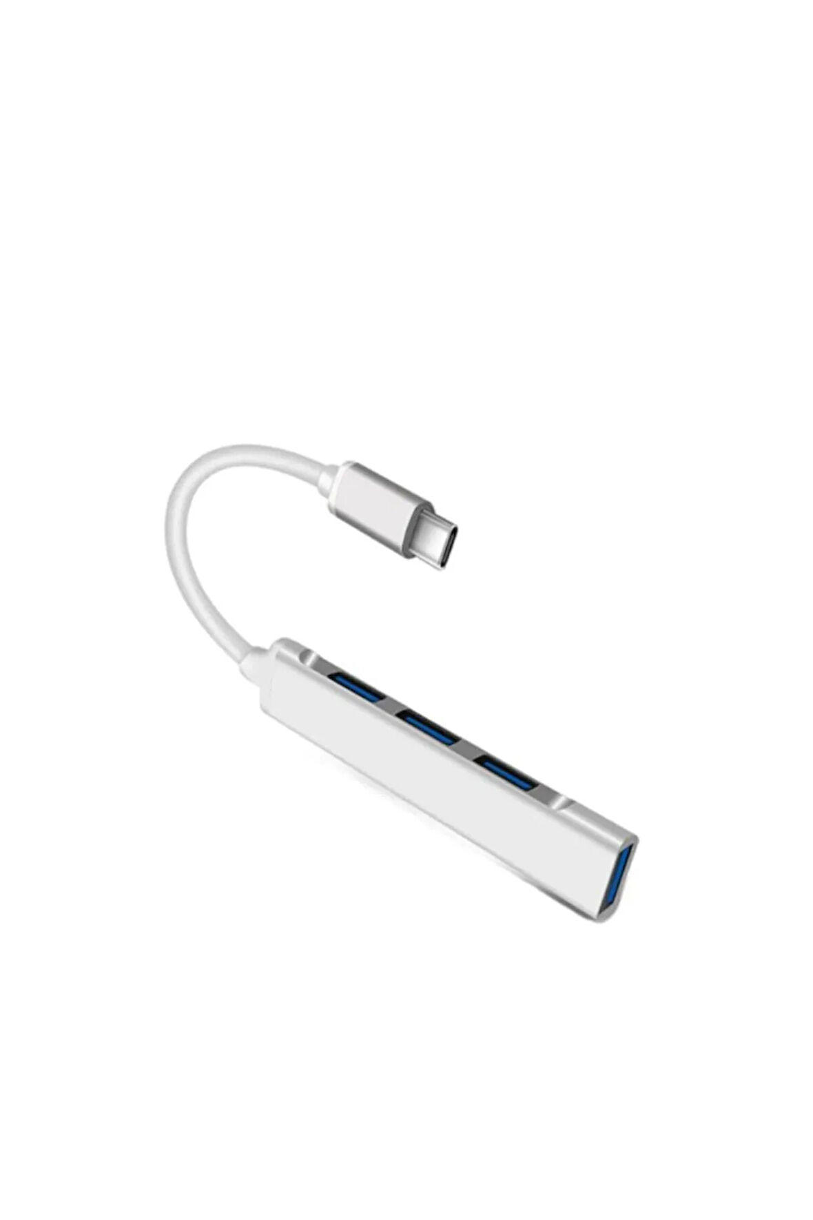 Type C To Usb Dönüştürücü 4 In 1 Hub 3x Usb 2.0 + 1x Usb 3.0