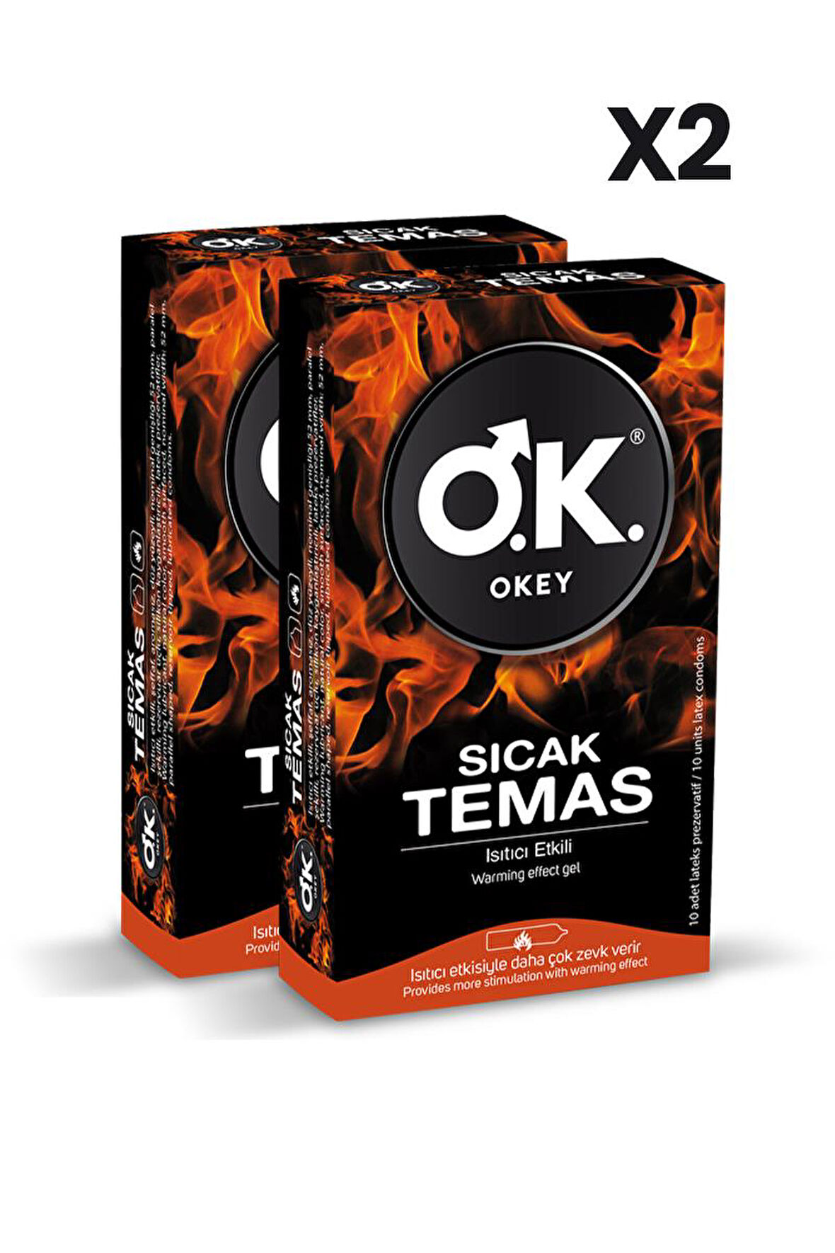 Okey Sıcak Temas Prezervatif 10'lu x2 Adet