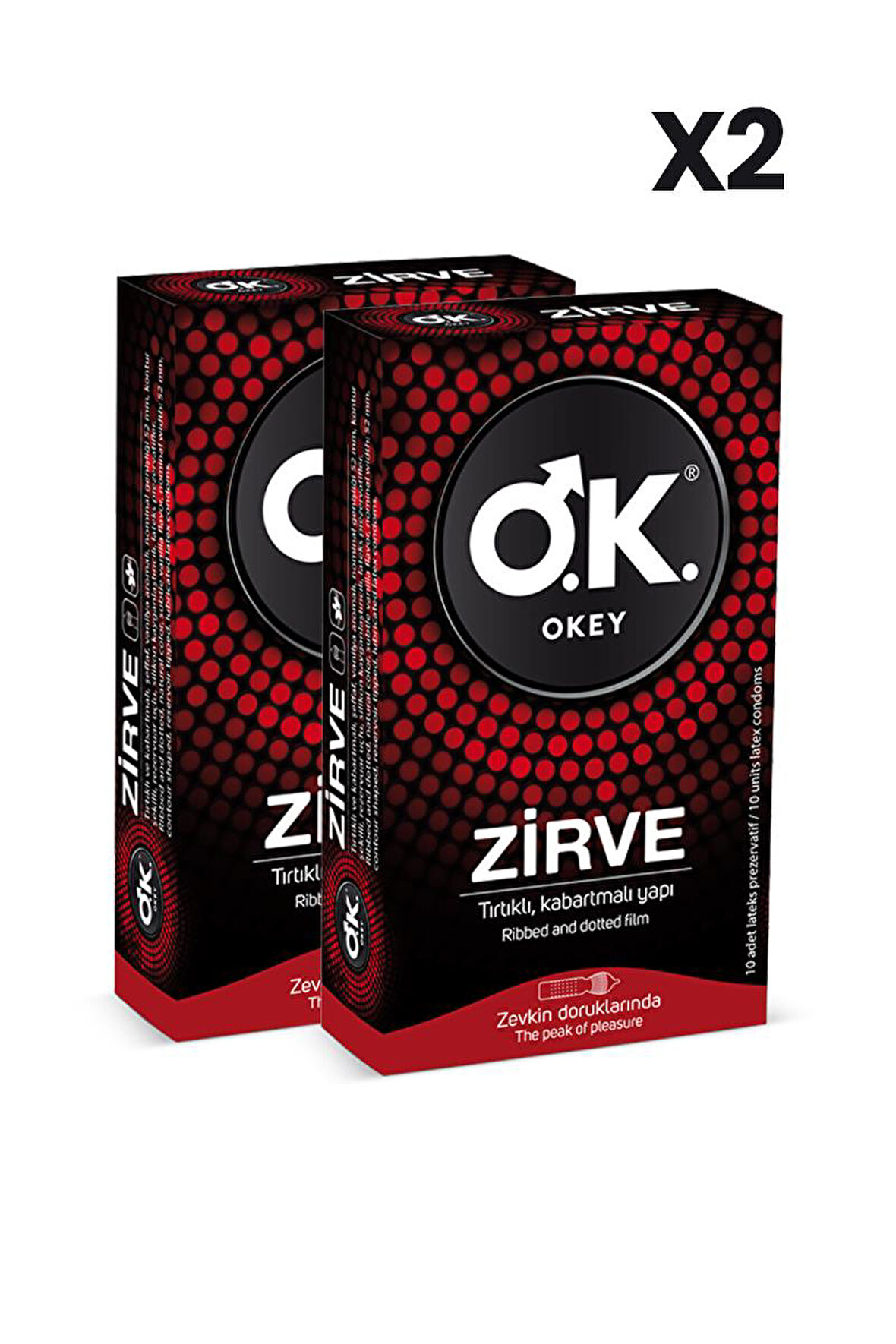 Okey Zirve Prezervatif 10'lu x2 Adet