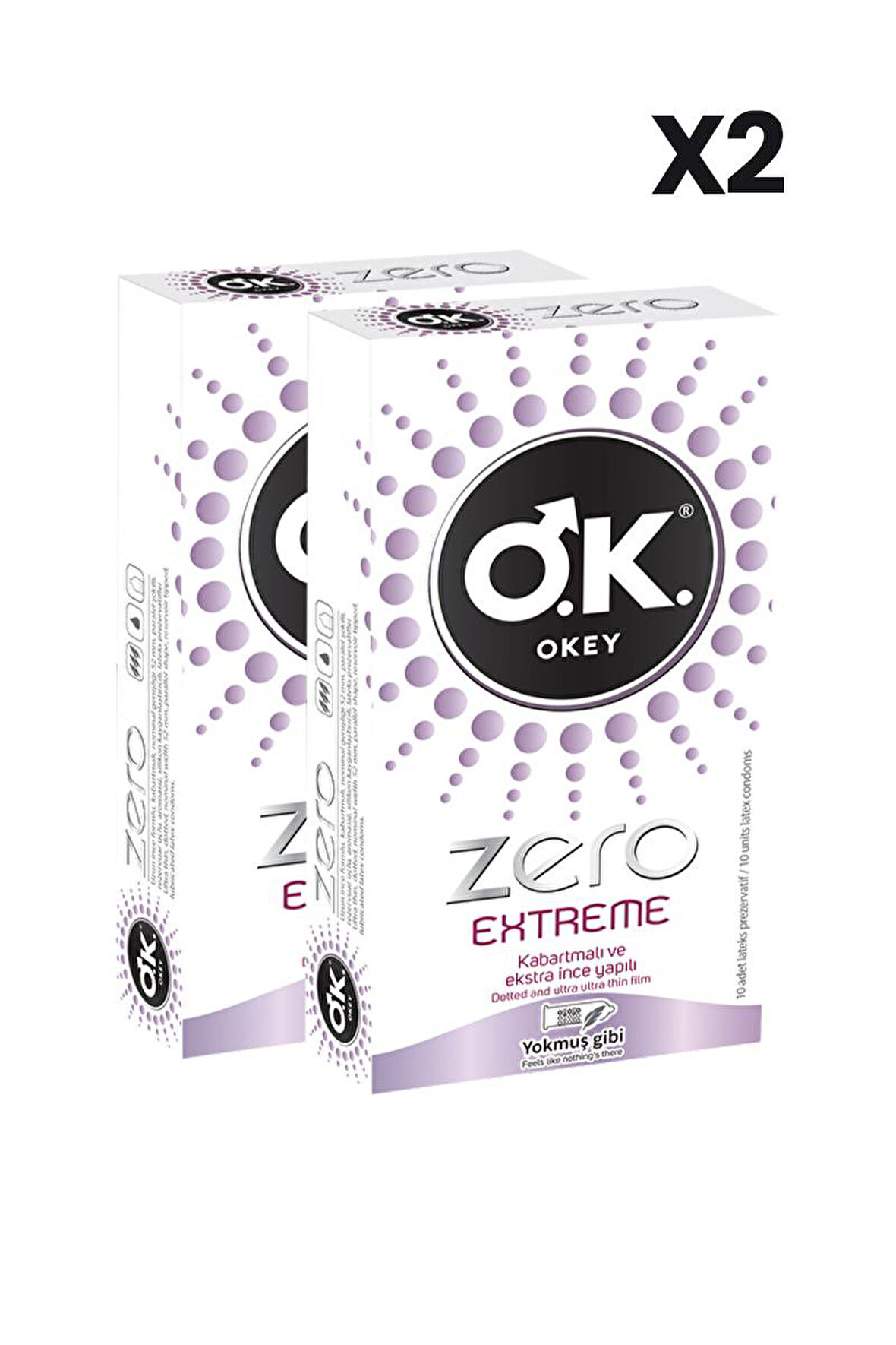 Okey Zero Extreme Prezervatif 10'lu x2 Adet