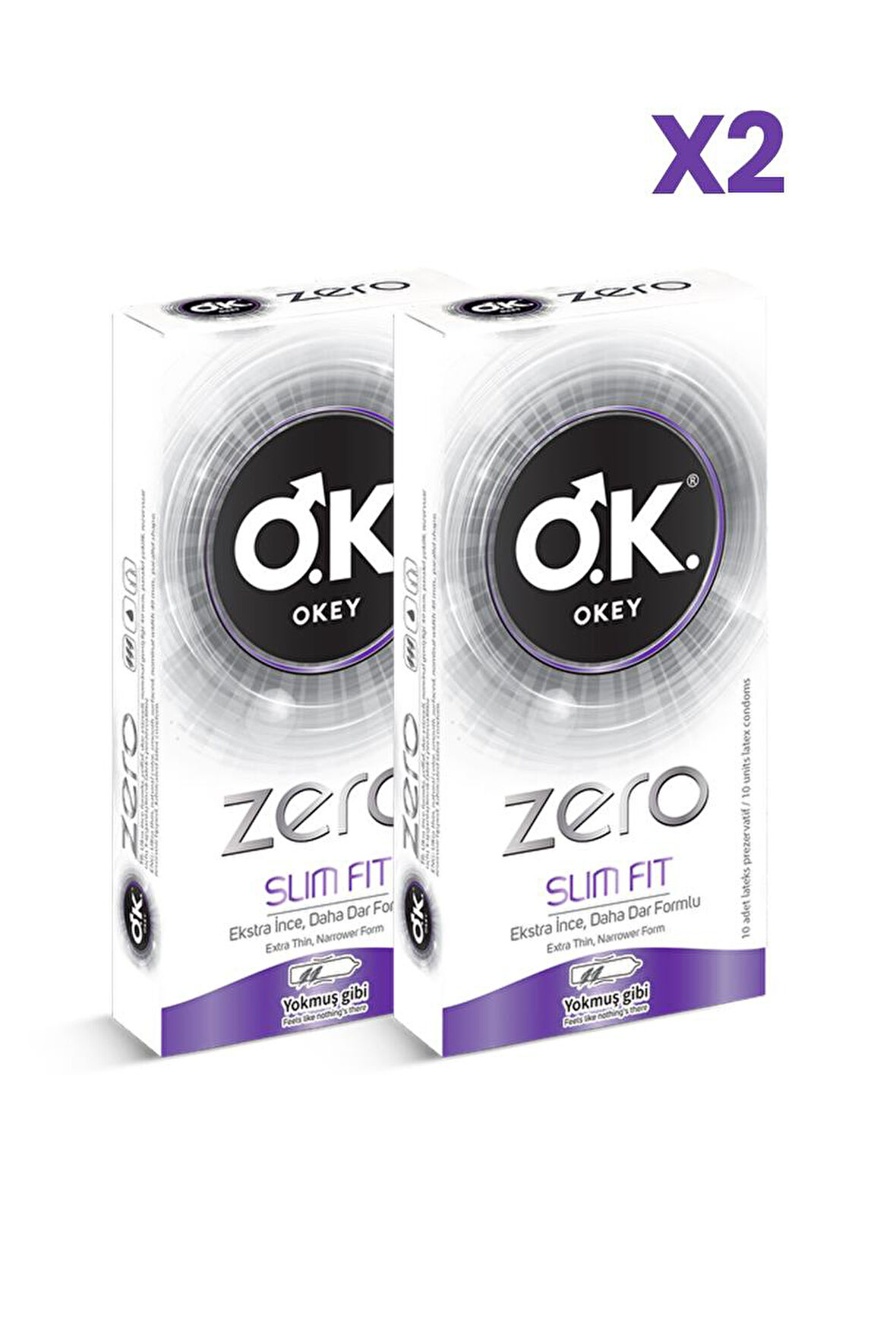 Okey Zero Slim Fit Prezervatif 10'lu x2 Adet