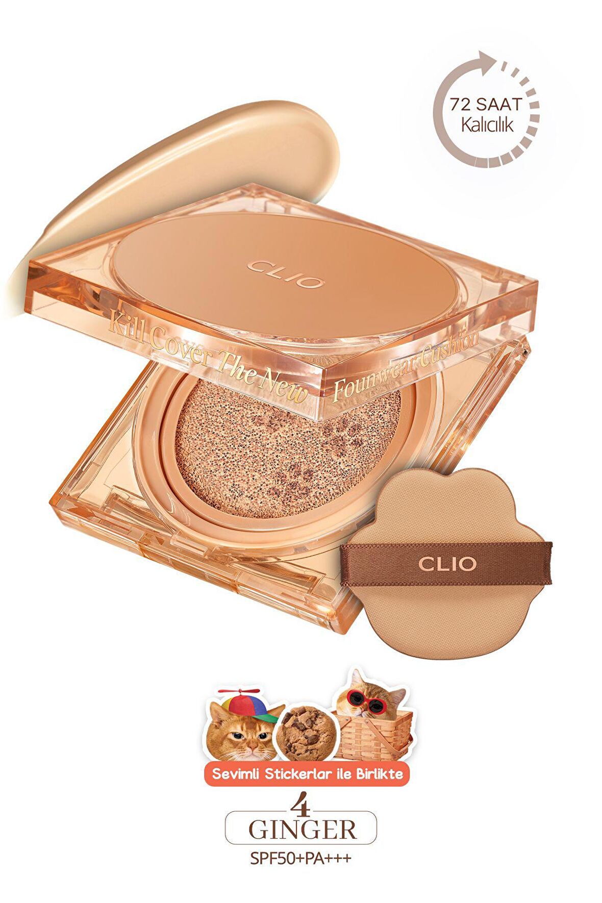 Clio Kill Cover The New Founwear Cushion + Refill (4 Ginger) SPF50+ PA+++(Koshort in Seoul Limited)