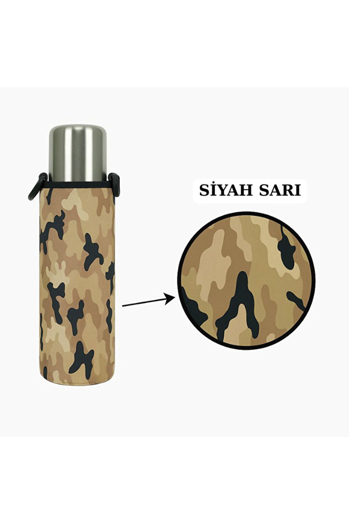 Klasik Kulpsuz 1.0 Lt. ile Uyumlu Omuz Askılı Termos Kılıfı