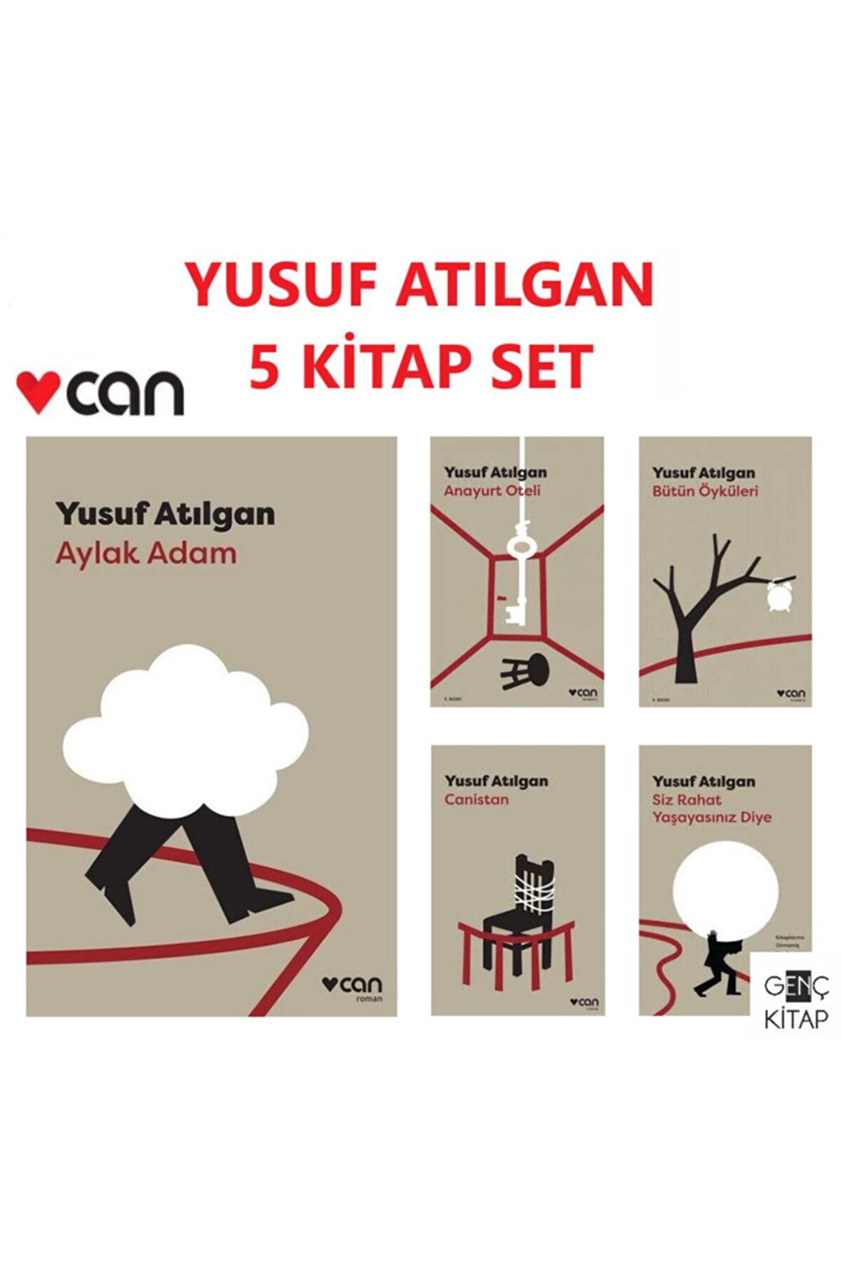 Yusuf Atılgan 5 Kitap Set Aylak Adam-anayut Oteli-canistan-siz Rahat Yaşayasınız Diye