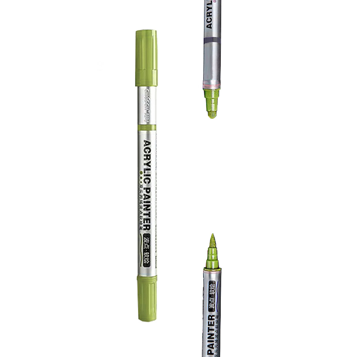 Çift Taraflı Akrilik Marker Kalemi - 1 Adet- Mat Sarı