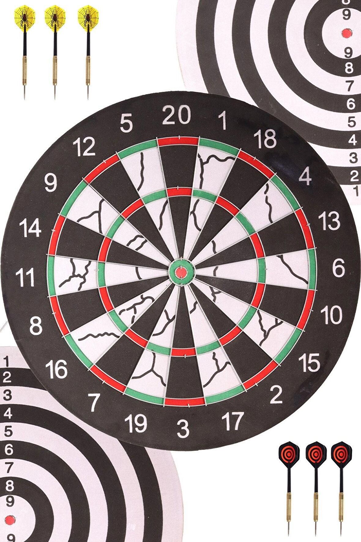 Tosima 18 İnç Profesyonel Dart Seti Dart Tahtası ve 6 18 Gr Adet Dart Oku 