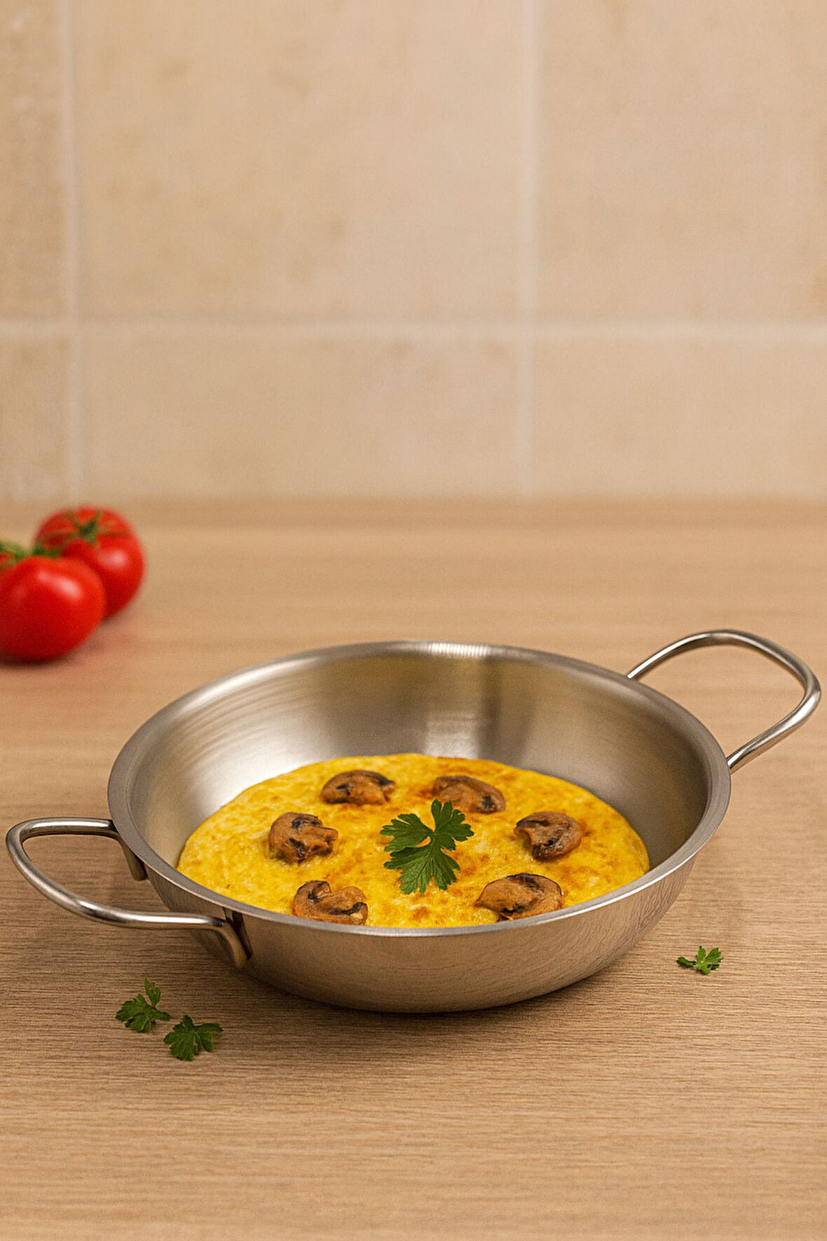 Gülsan Jasmin Serisi 18 cm Çelik Sahan – 18/10 Paslanmaz Çelik, Parlak Yüzey
