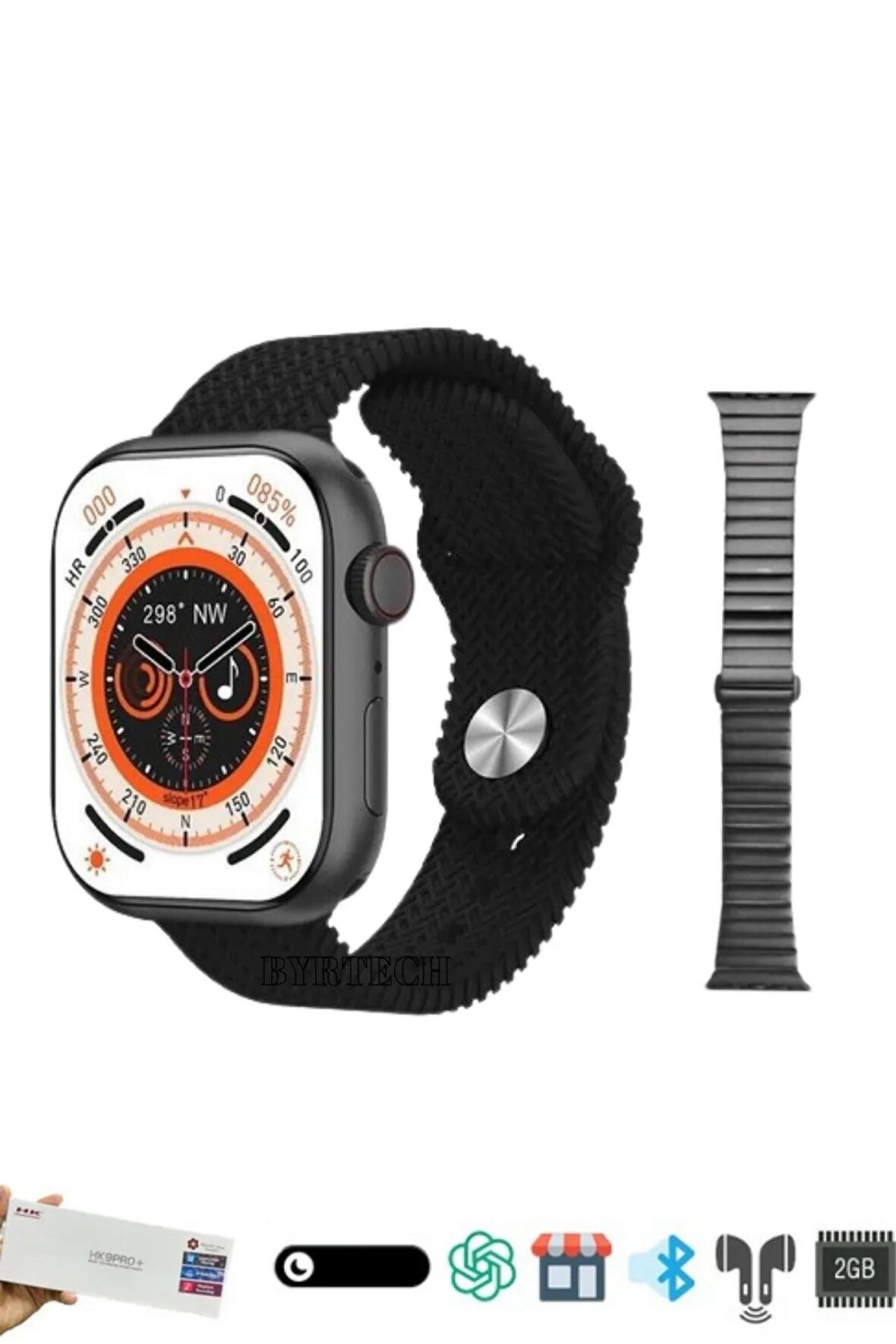 Hk9 Pro Plus Yapay Zeka Destekli Chat Gpt 2 Gb Dahili Hafıza Dinamik Adalı Watch 9 Akıllı Saat