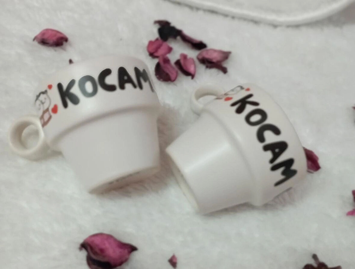 Seramik Yazılı ikili Fincan Seti