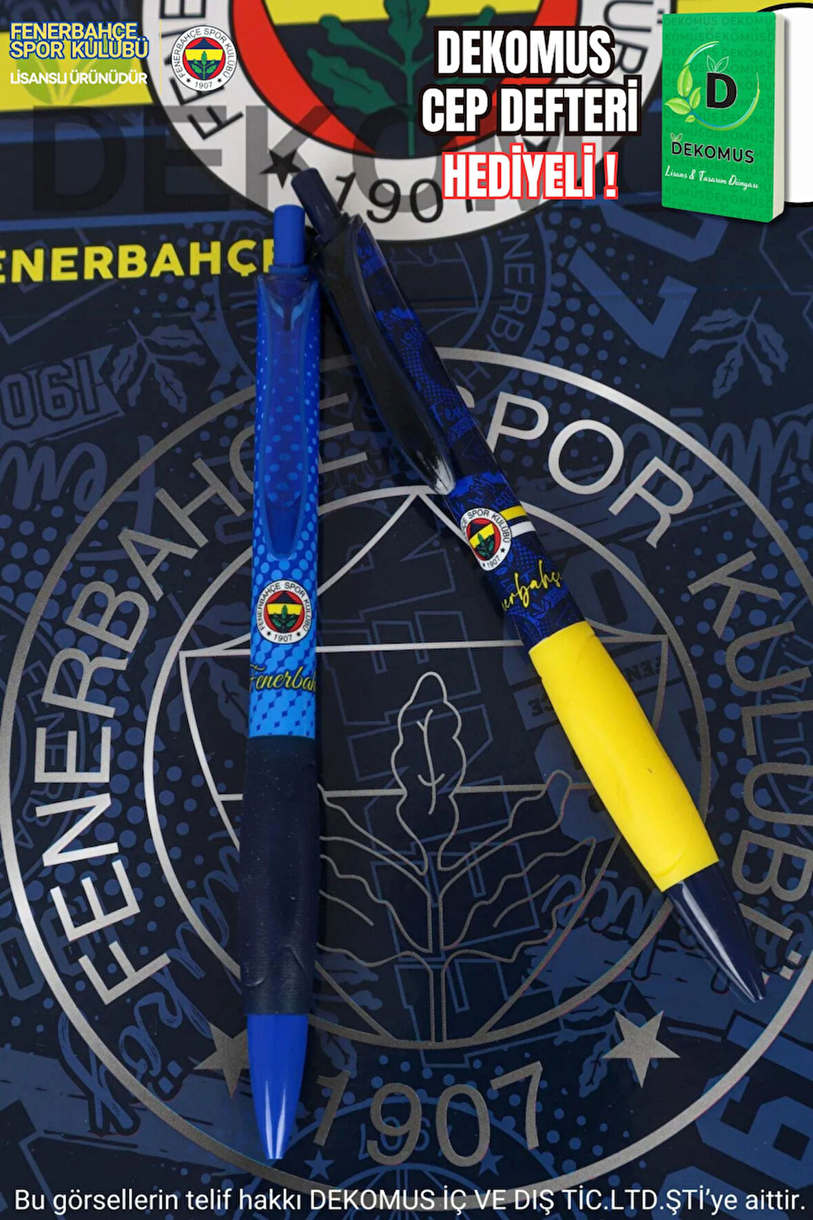 "DEKOMUS CEP DEFTERİ HEDİYELİ" YENİ SEZON LİSANSLI FENERBAHÇE COMFORT VERSATİL UÇLU KALEM 0,7 MM 