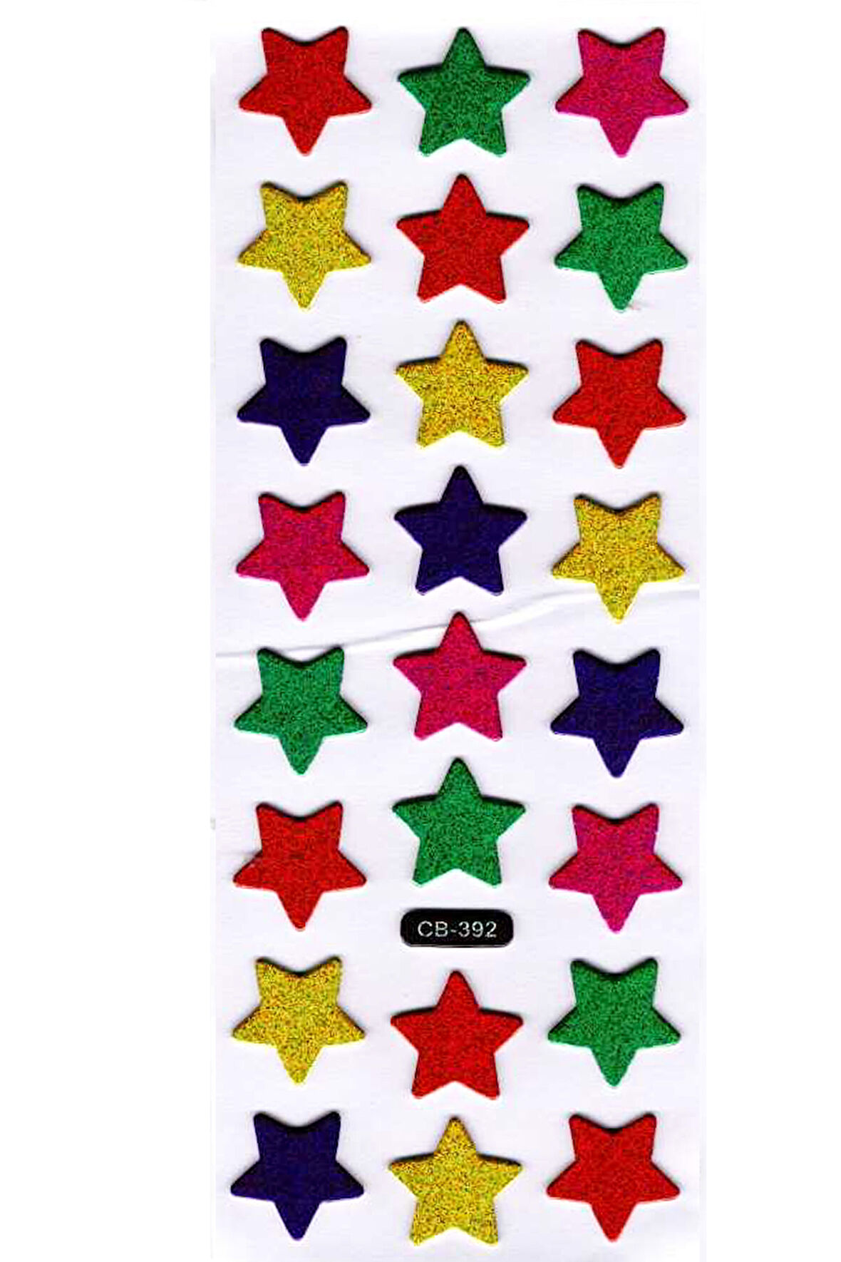 Sticker Kabartmalı Sticker Defter Planlayıcı Etiket (cb392) 16x7 cm- Renkli Yıldız