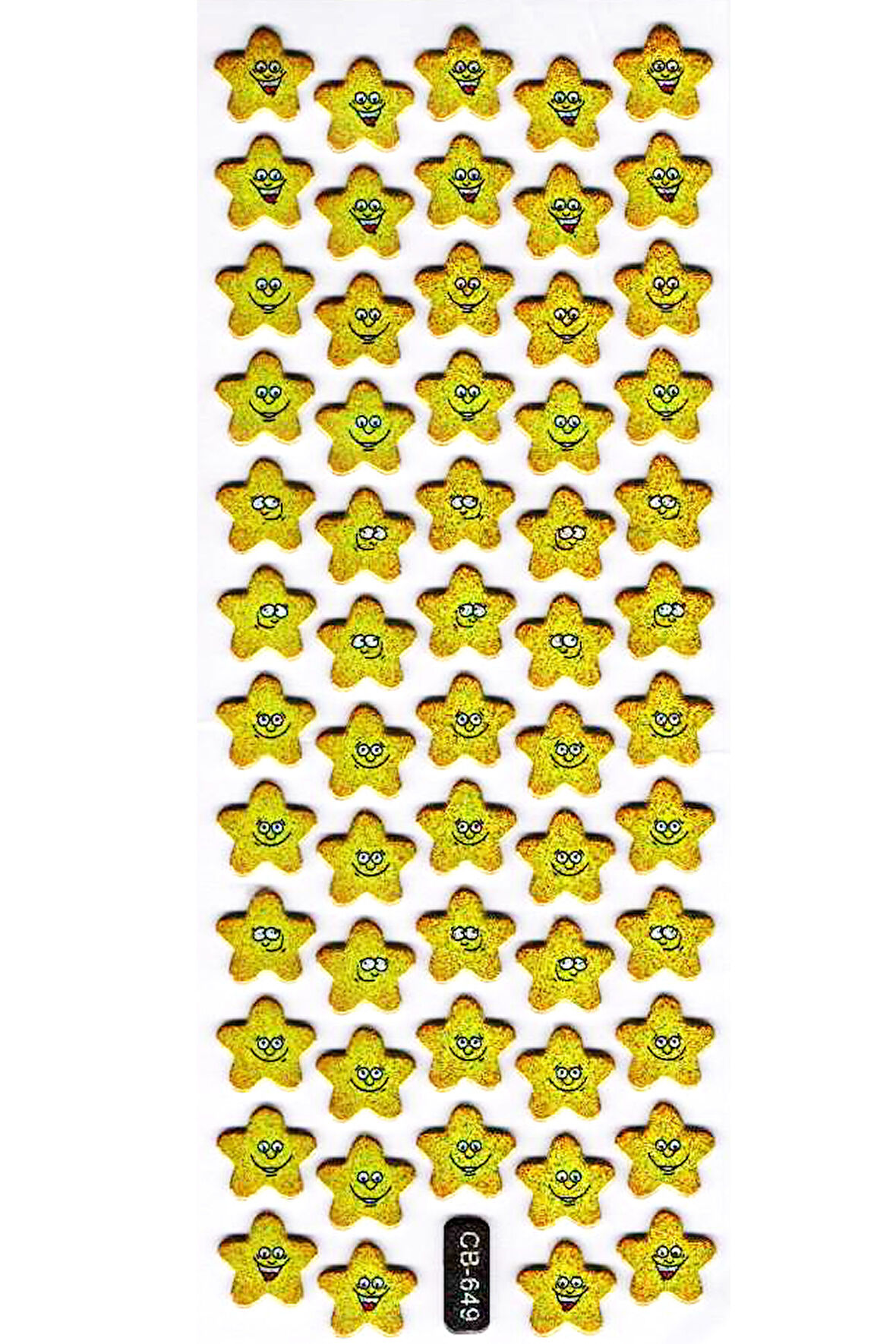 Sticker Kabartmalı Sticker Defter Planlayıcı Etiket (cb649) 16x7 cm- Sevimli Sarı Yıldız