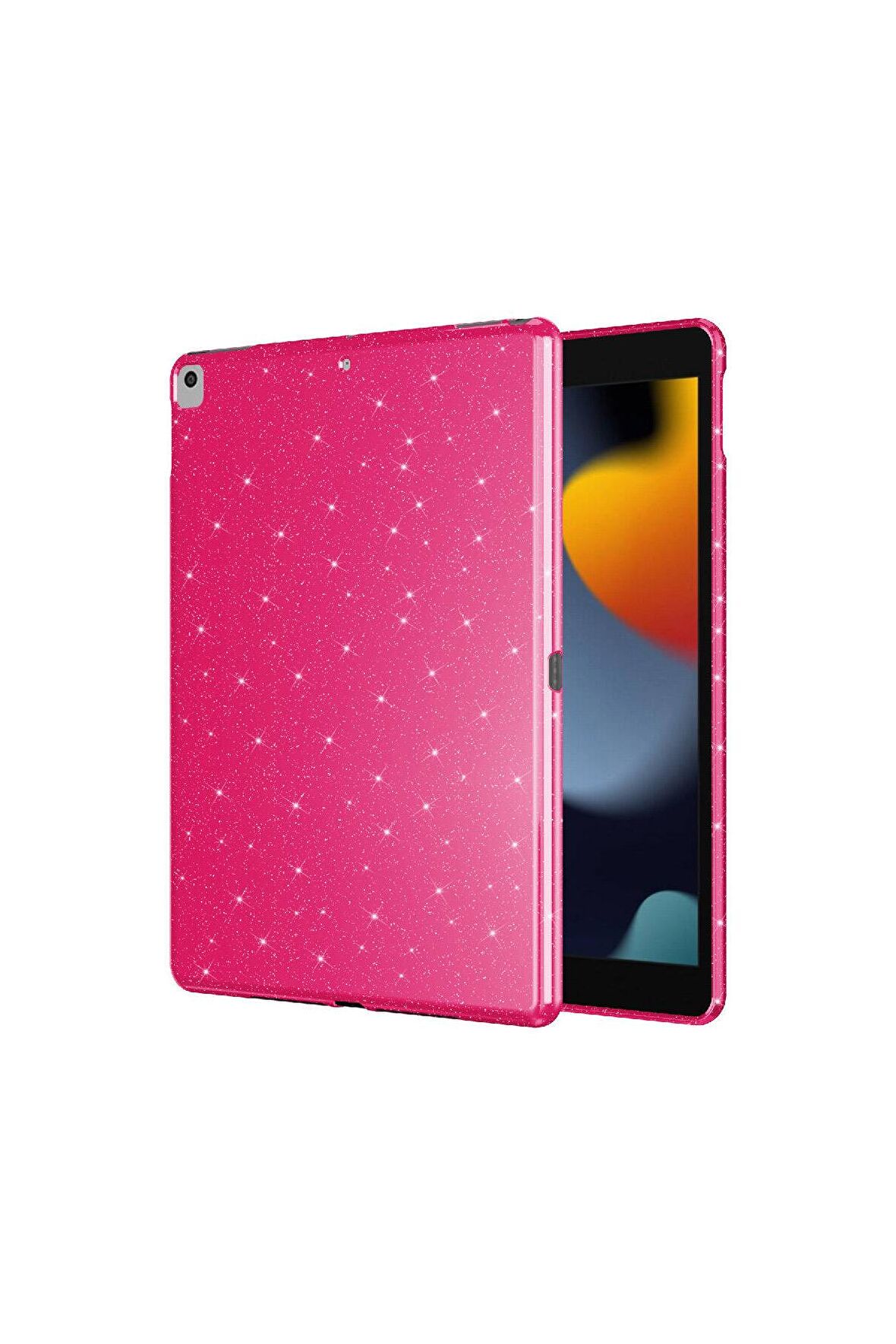 Apple iPad 10.9 (10. Nesil) Uyumlu Fuchsia Işıltılı Tablet Kılıf