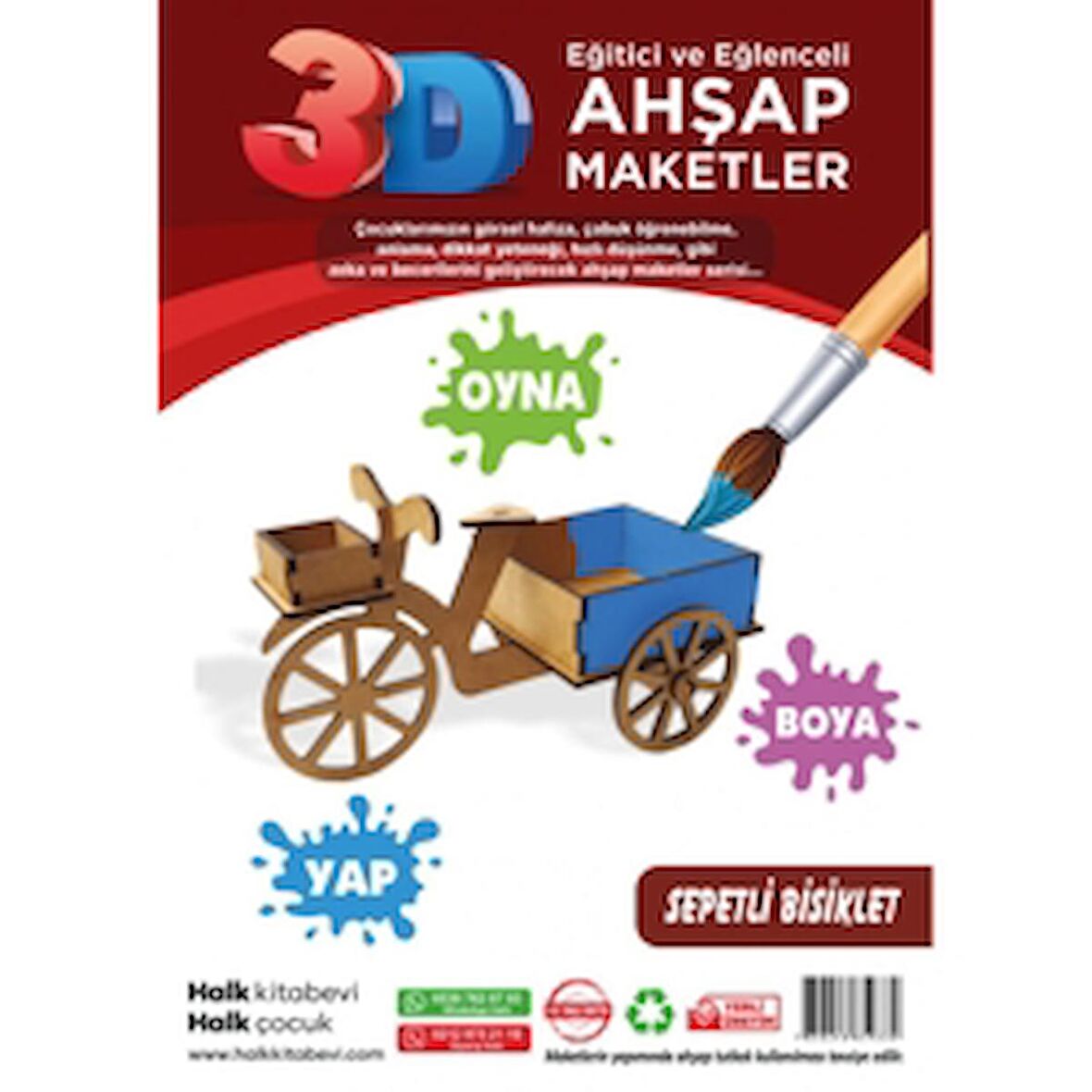 Sepetli Bisiklet Ahşap Maket