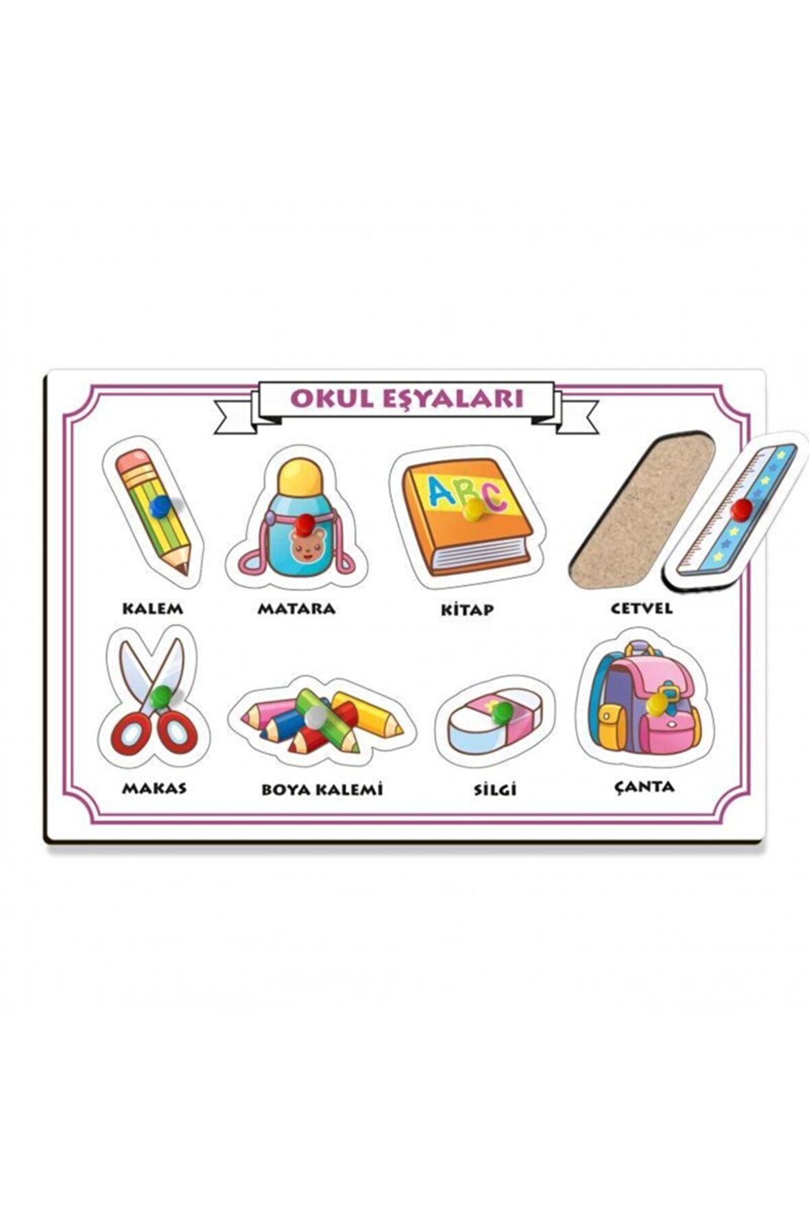 Okul, Renkli Tutacaklı Zeka Geliştirici Puzzle