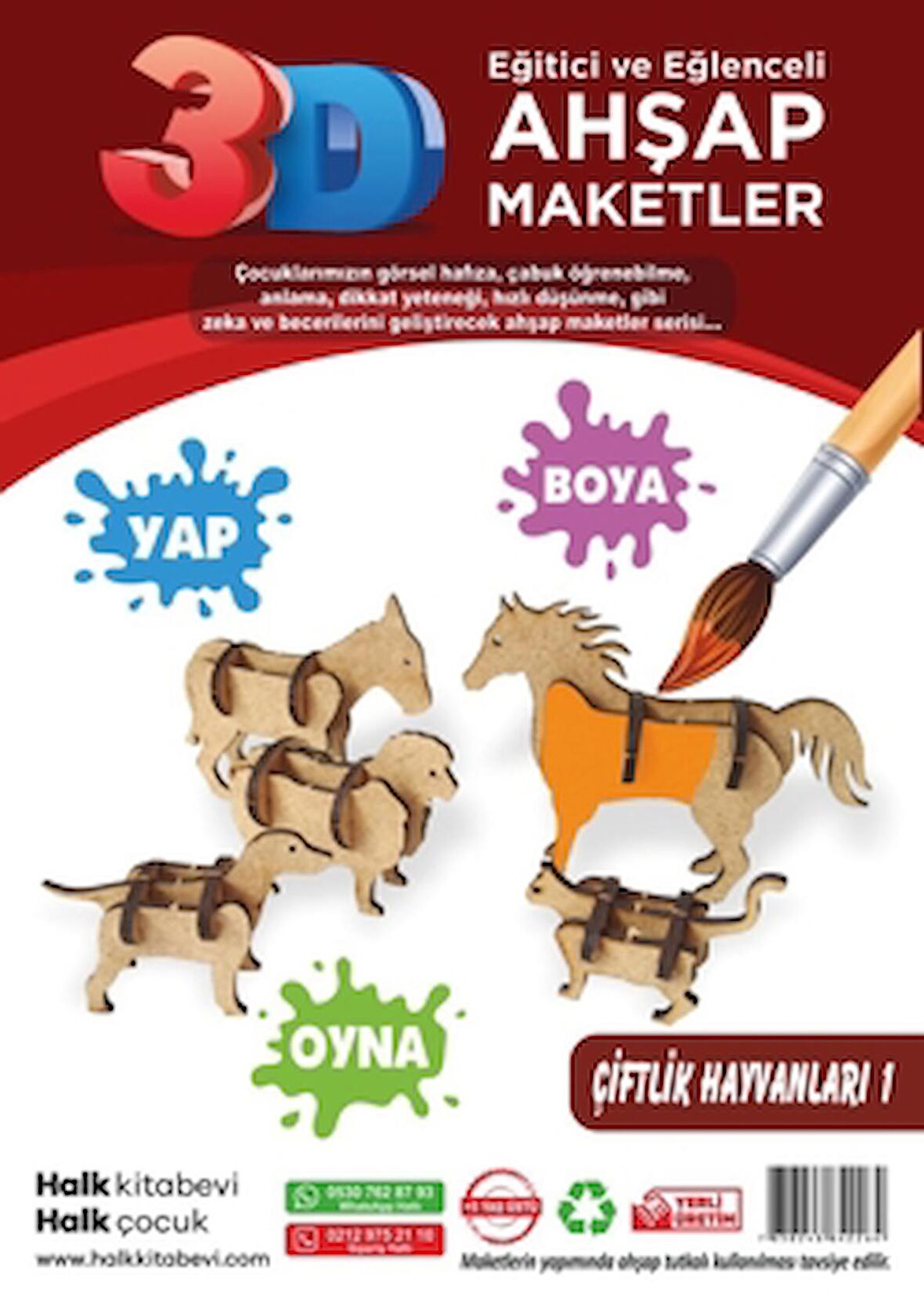 Çiftlik Hayvanları - 1 Ahşap Maket