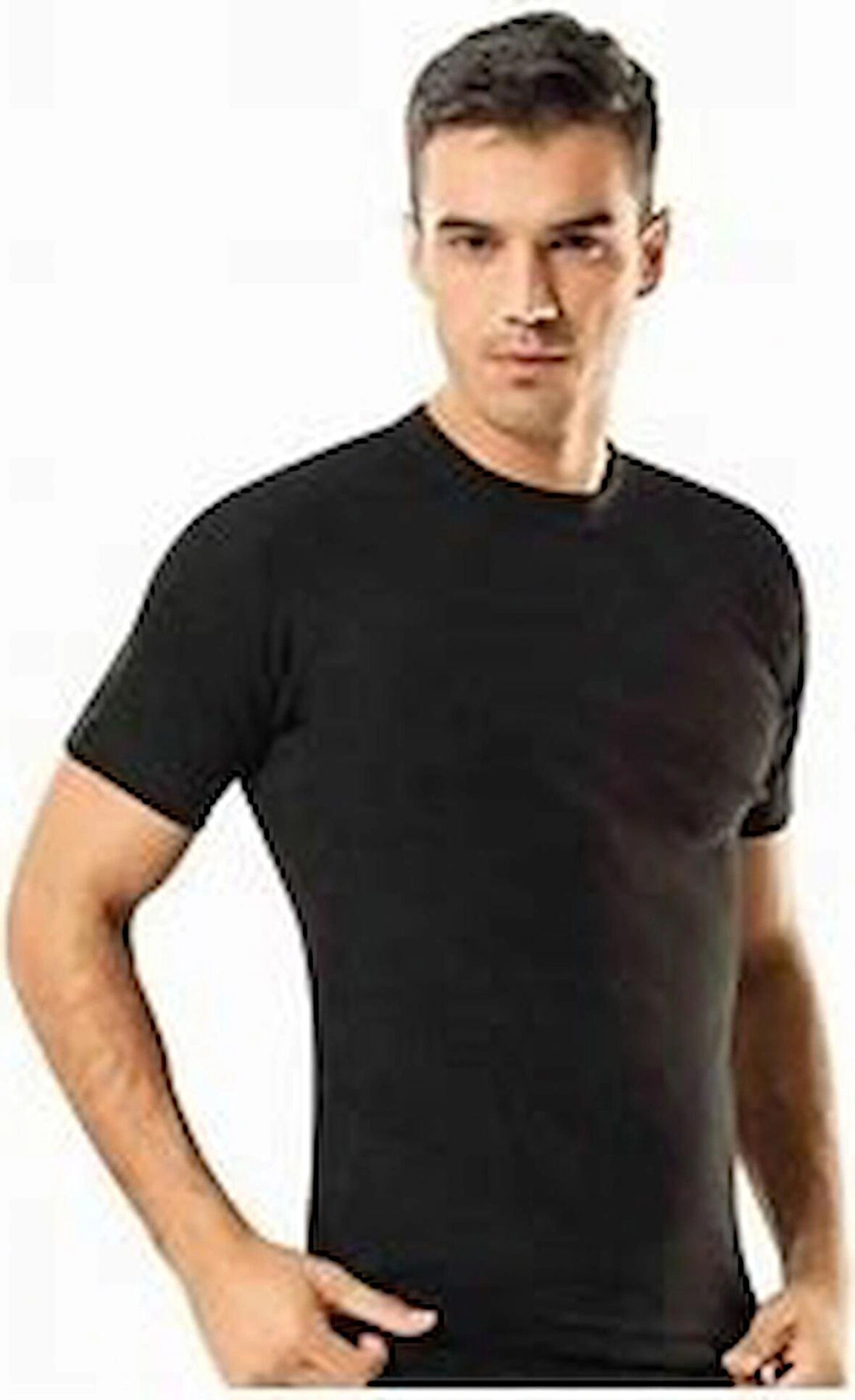 Erkek Sıfır Yaka Fanila Atlet 2'li Paket Beden 2(M)