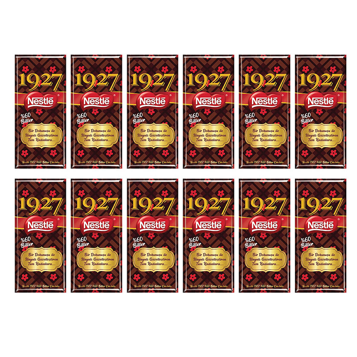 Nestle 1927 Bitter Tablet Çikolata 65 gr x 12 Adet