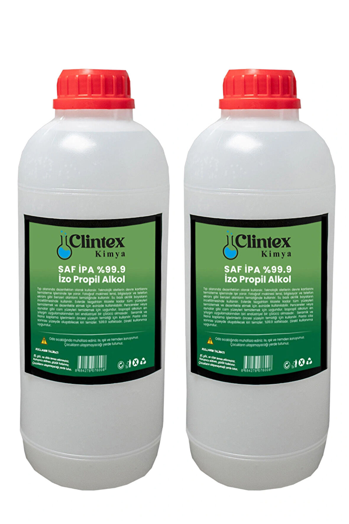 Clintex Kimya Saf İpa 99.9 İzopropil Alkol Yüzey Temizleyici 2x1 Litre