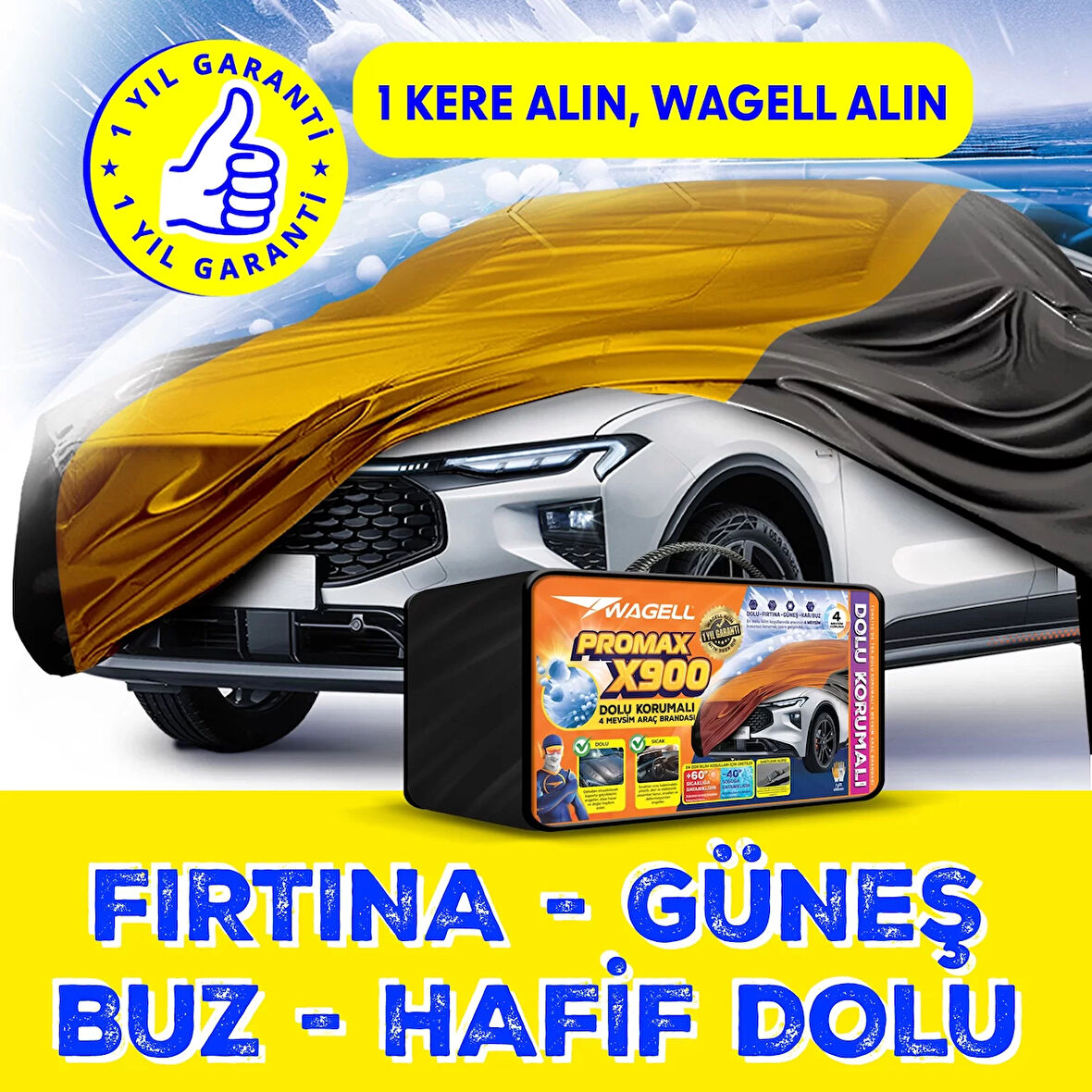 Citroen C4 Hatchback DOLU VE GÜNEŞ KORUMALI X900 Araba Brandası - Oto Çadır Örtü