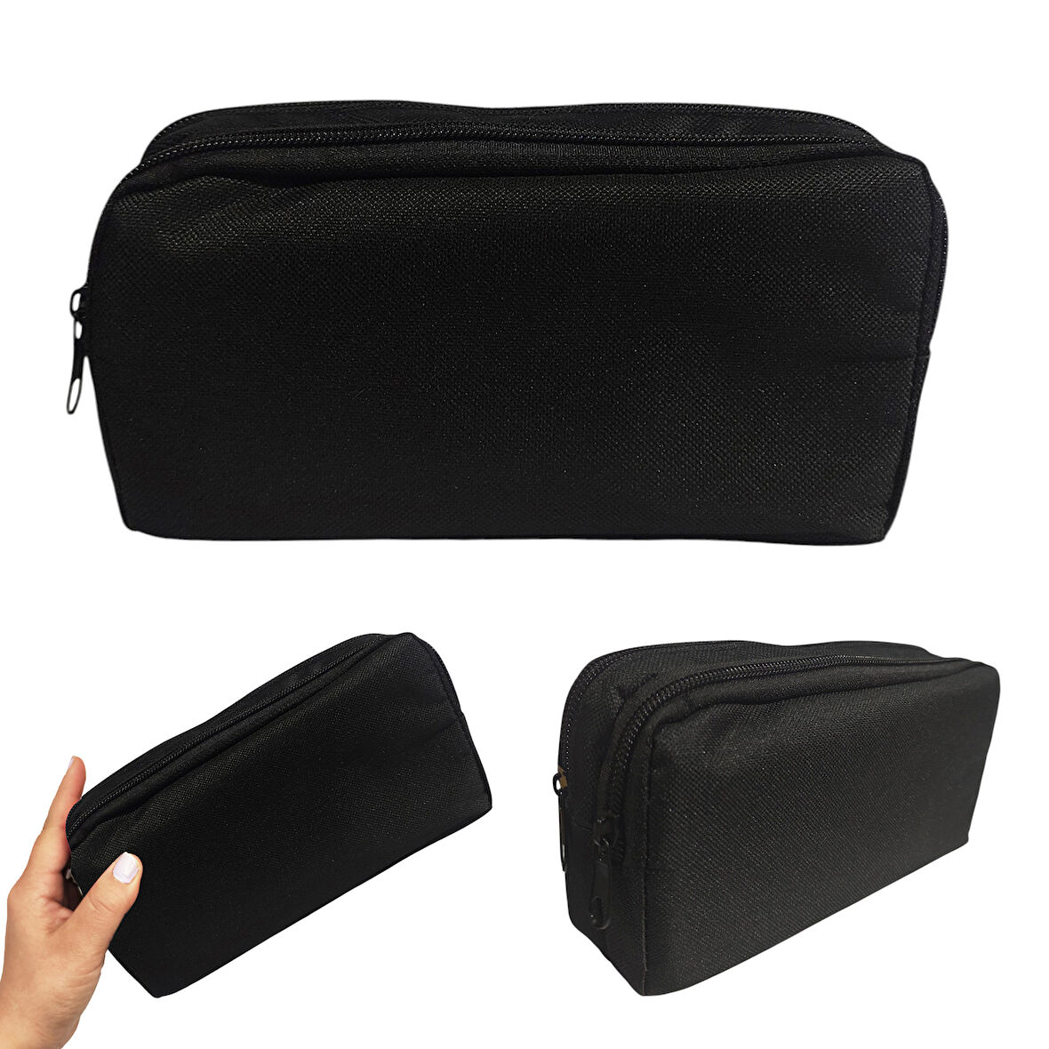 Siyah Kalem Kutusu ( iki Bölmeli ) Çift Gözlü Kalemlik