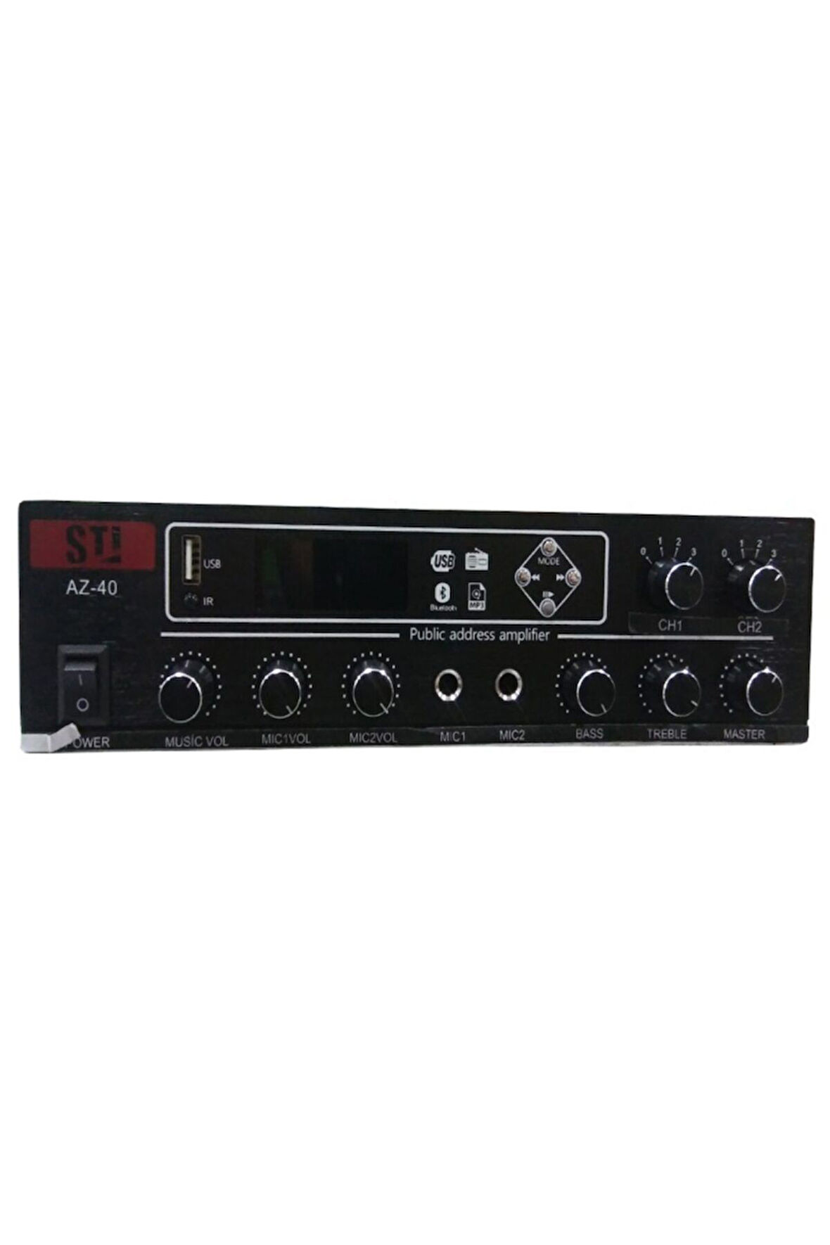 Stı Az-40 2x80w Trafolu Bluetooth Usb Çift Çıkış Amfi