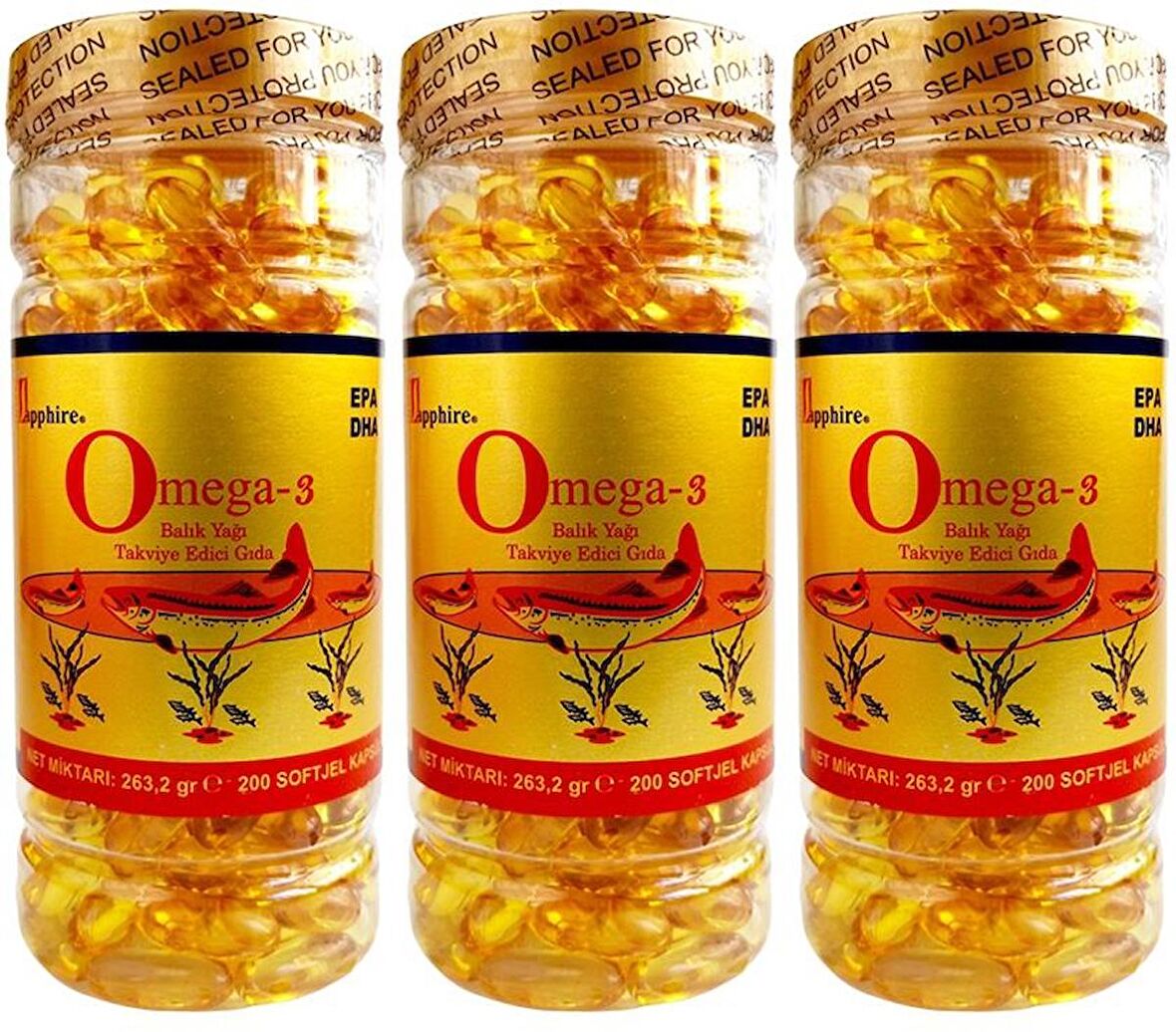 Sapphire Balık Yağı 1000 Mg Omega 3 3x200 Softgel