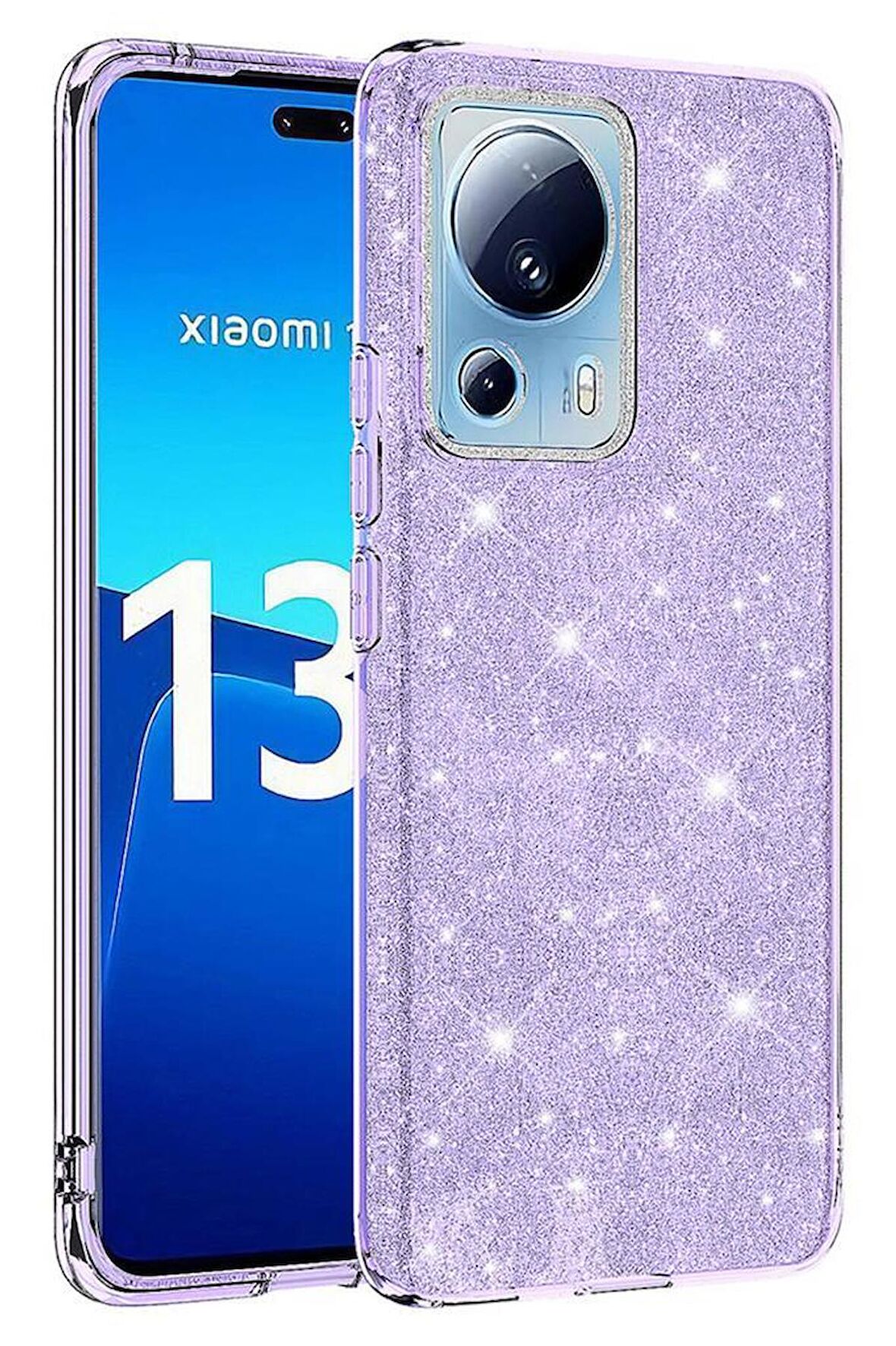 Xiaomi Mi 13 Lite Kılıf Simli Renkli Silikon 