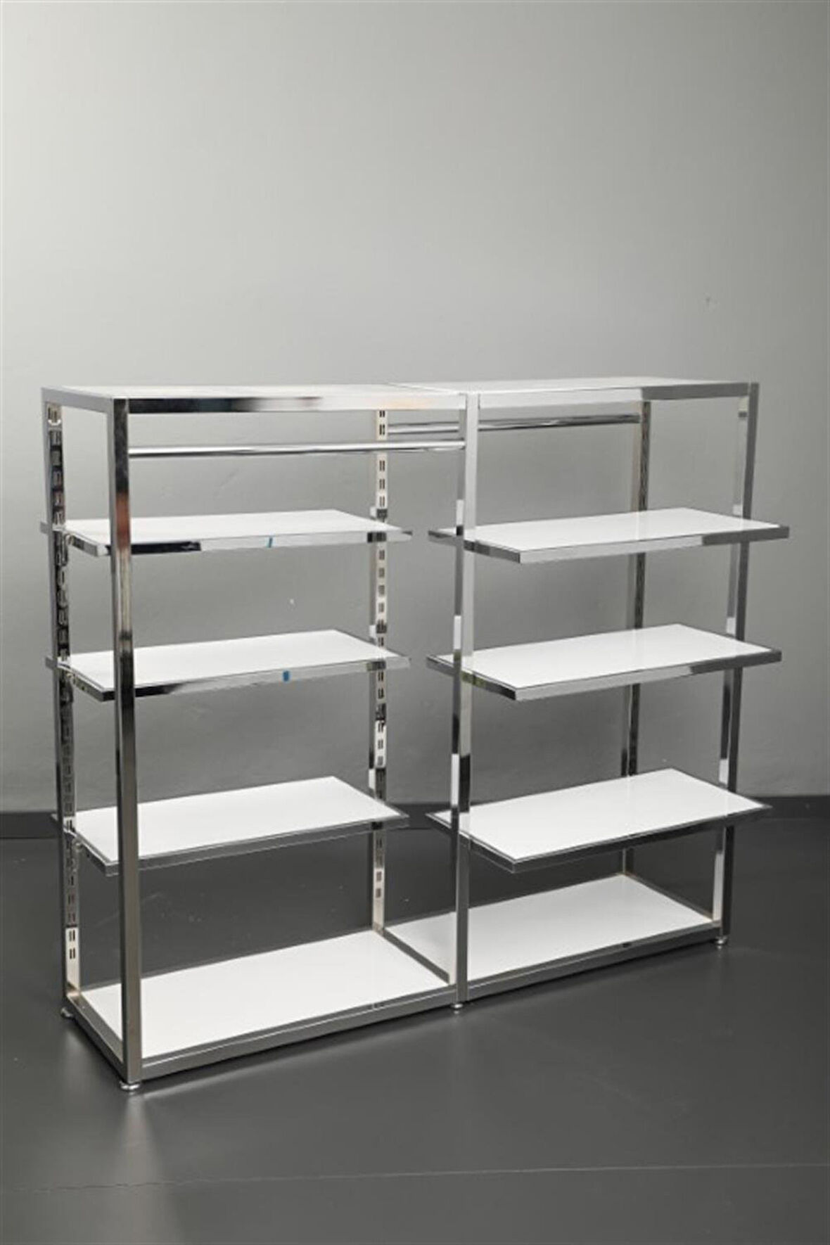 6 Raflı 2 Askılı Krom Stand