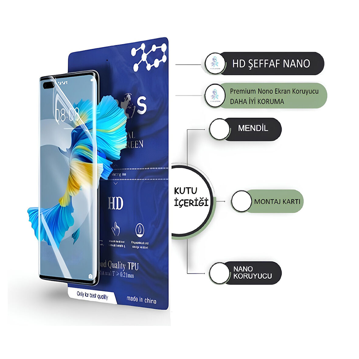 One PLUS 13 NANO Ekran Koruyucu ULTRA İnce Esnek HD ŞEFFAF - Umbos