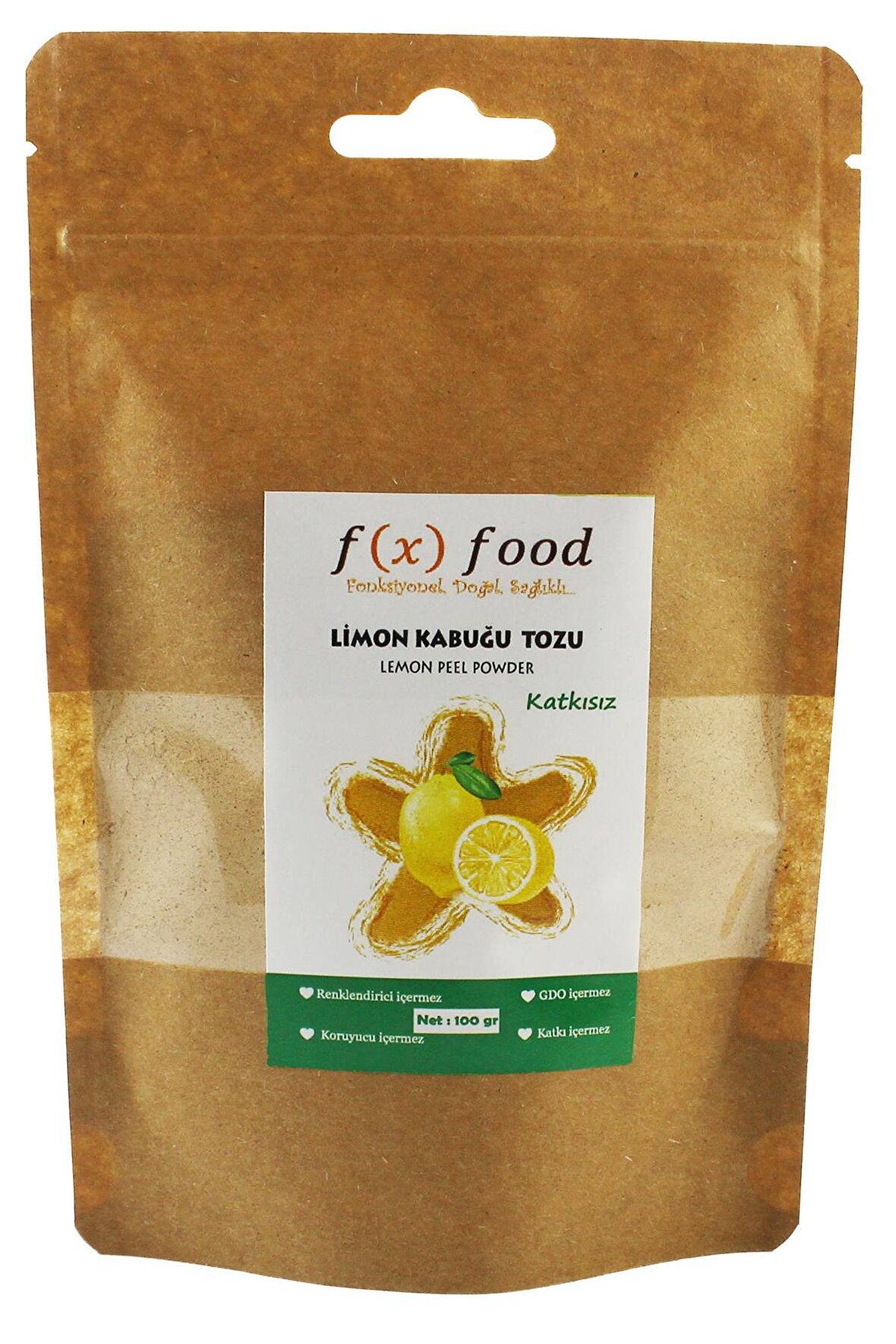 Fx Food Limon Kabuğu Tozu Katkısız 100 Gr