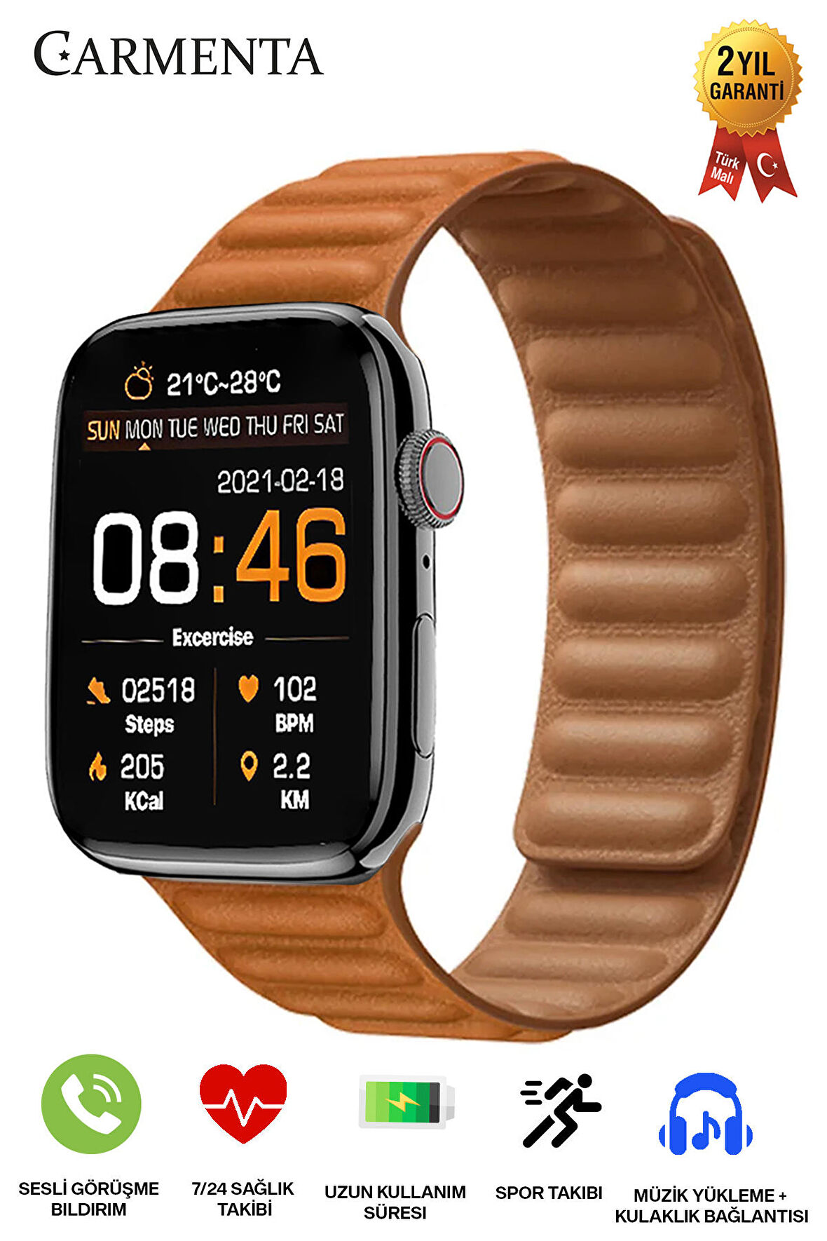 X8 Ultra Akıllı Saat Elite Serisi -2.0 Inç Ios Ve Android Uyumlu Arama Yapan Akıllı Saat