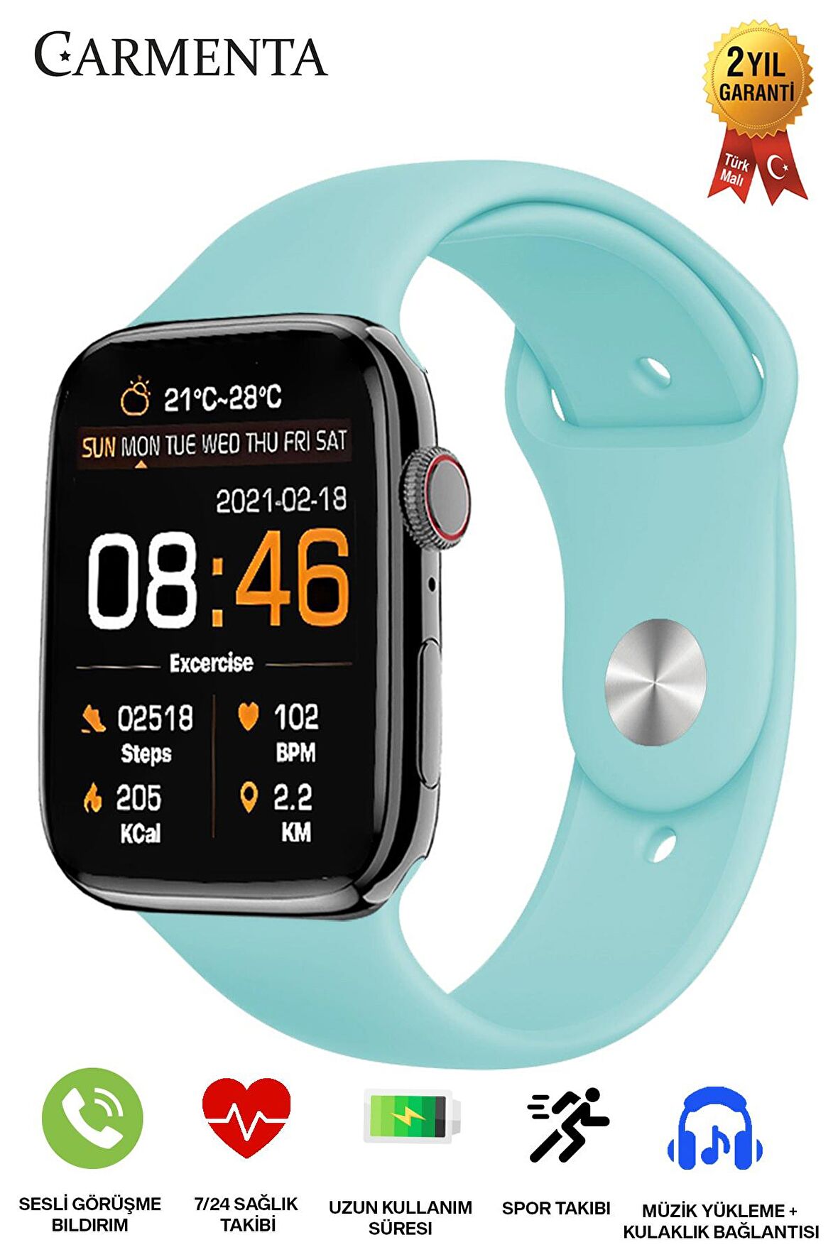 X8 Ultra Akıllı Saat - 45mm 2.0 Inç Ios Ve Android Uyumlu Arama Yapan Akıllı Saat