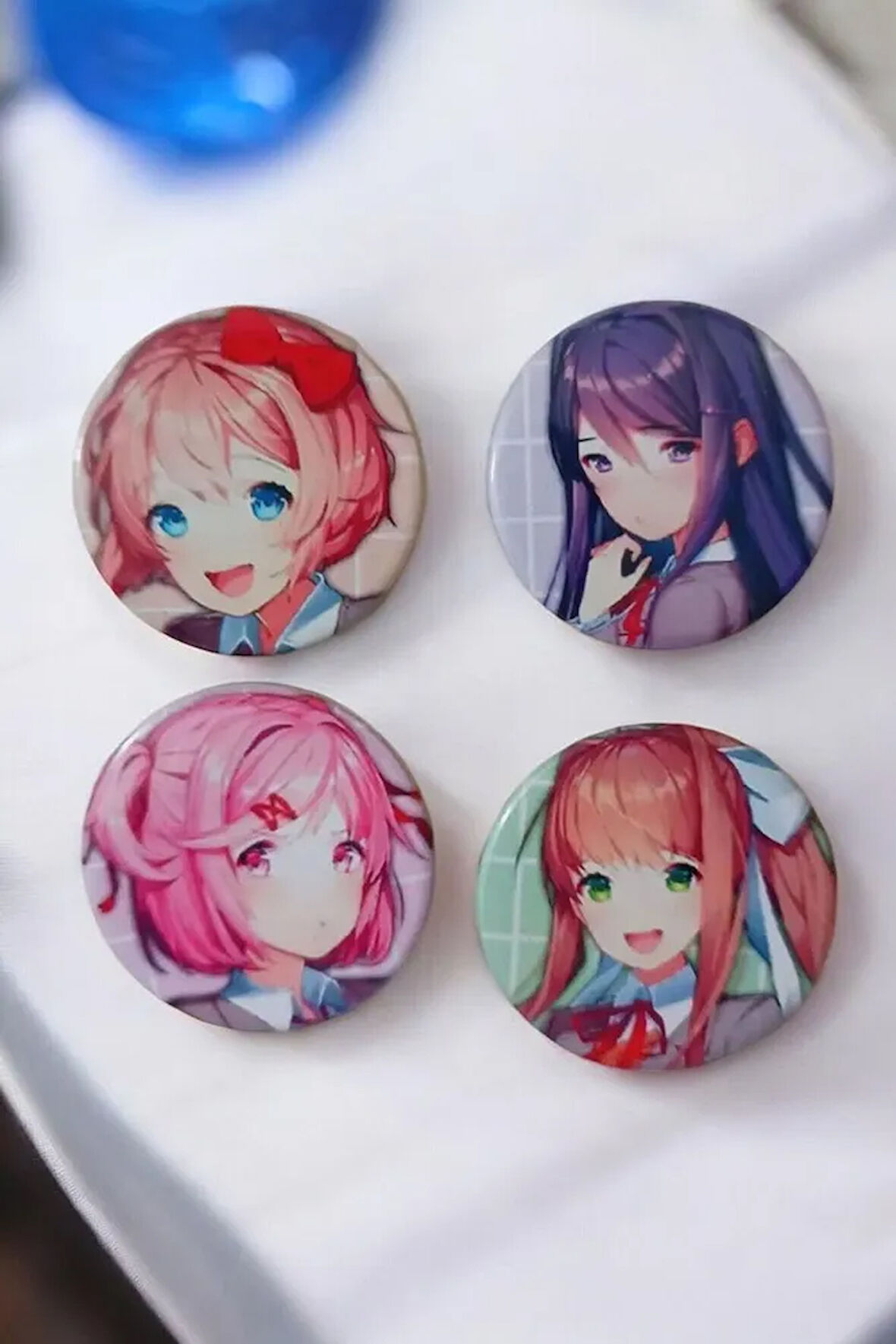 Doki Doki Edebiyat Kulübü Buton Rozet 4 Adet 44mm