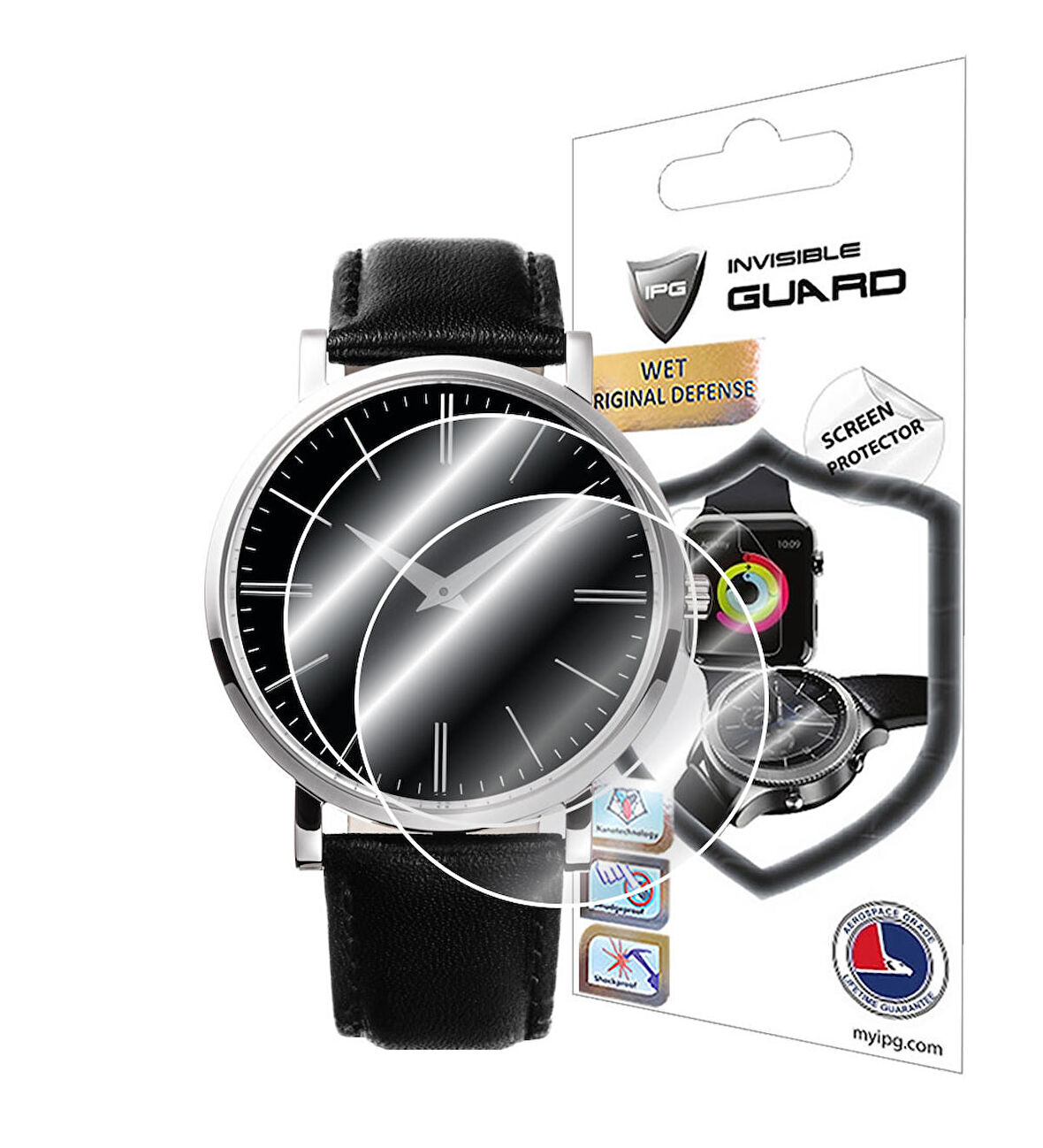 IPG Tüm Yuvarlak Camlı Saatler Için Ekran Koruyucu, 2 Adet 38 mm