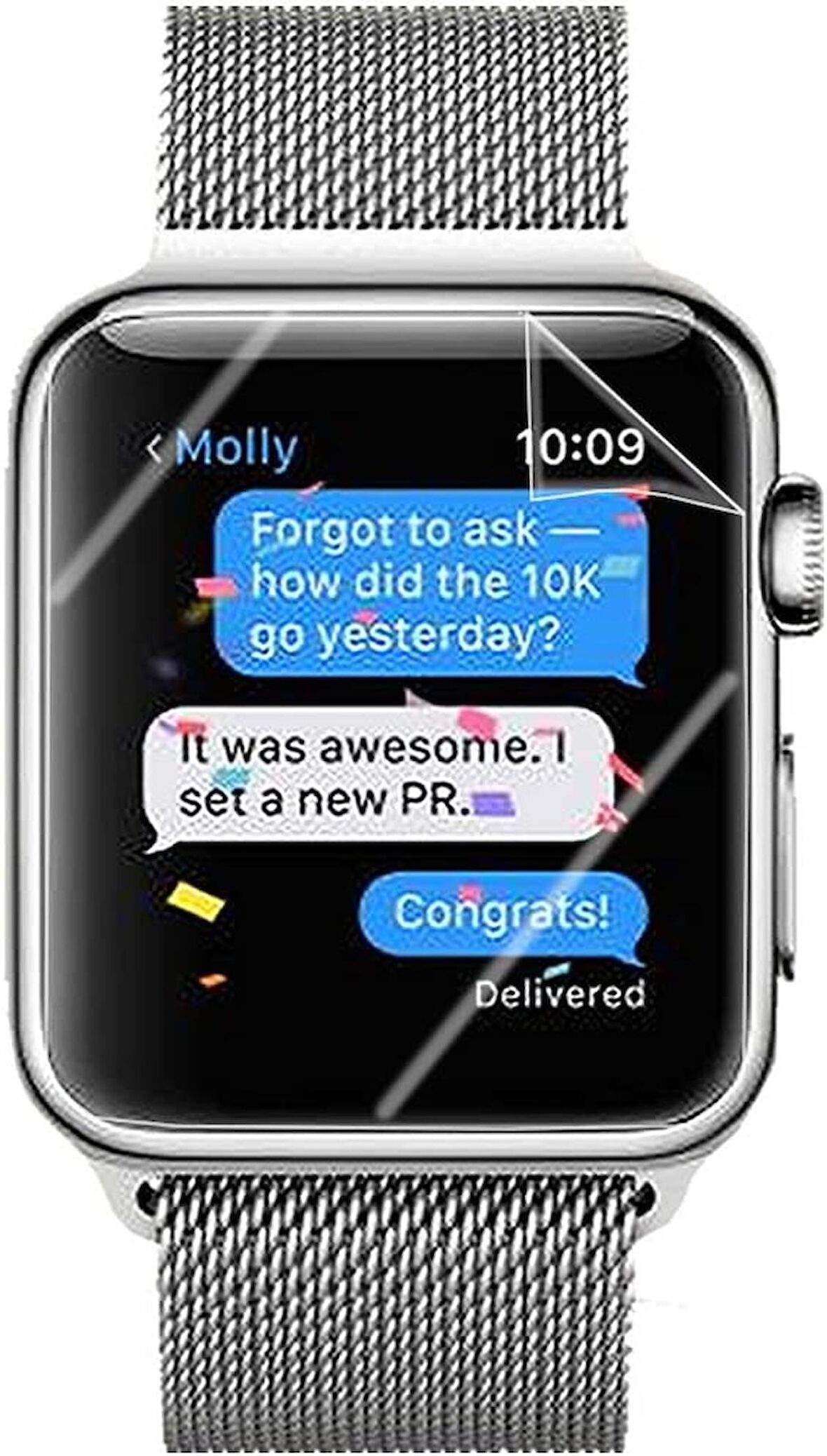 IPG Apple Watch Uyumlu 42 mm 1-2-3. Nesil Ekran Koruyucu (2 Adet) 