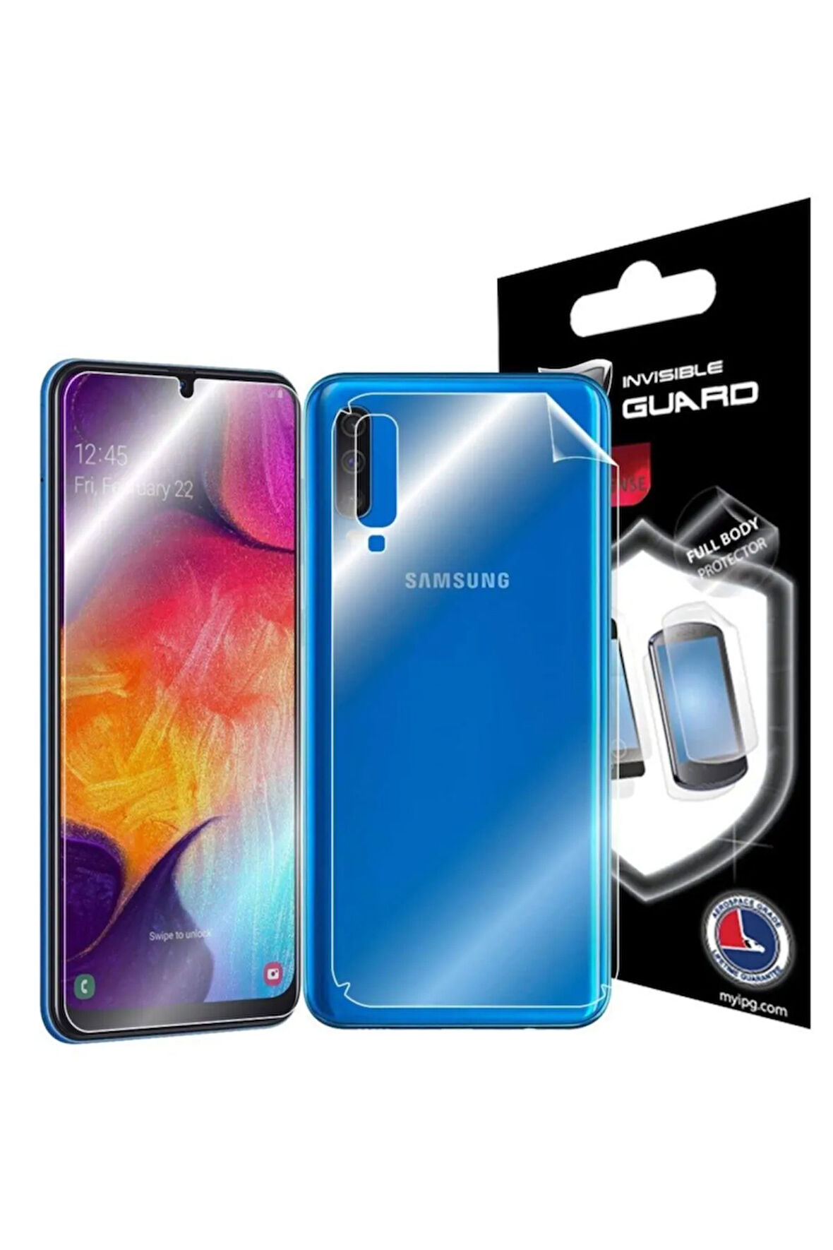 Samsung Galaxy A50 Görünmez Hydrogel Tam Kaplama (EKRAN VE ARKA KORUMA)